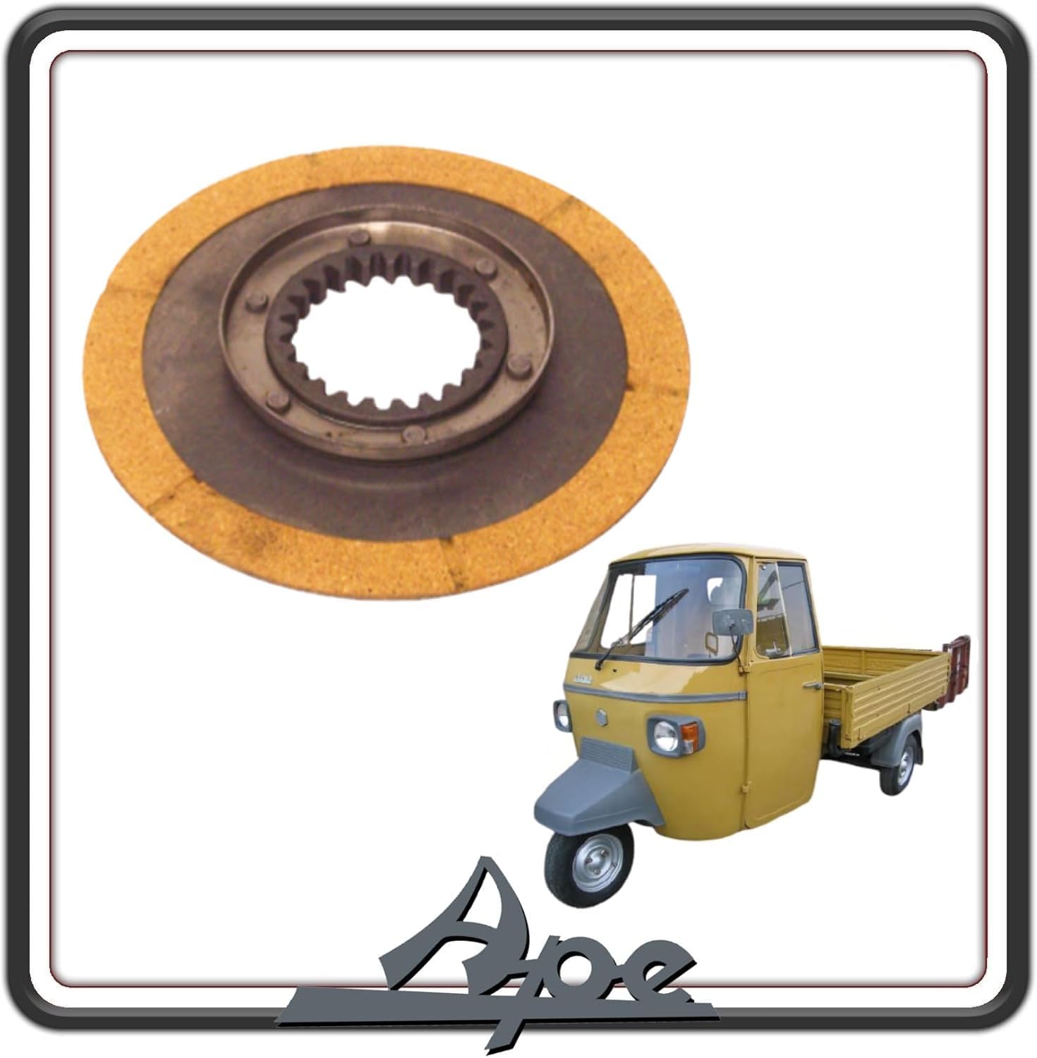 DISCO FRIZIONE COMPATIBILE PER PIAGGIO APE P501 - APE P601