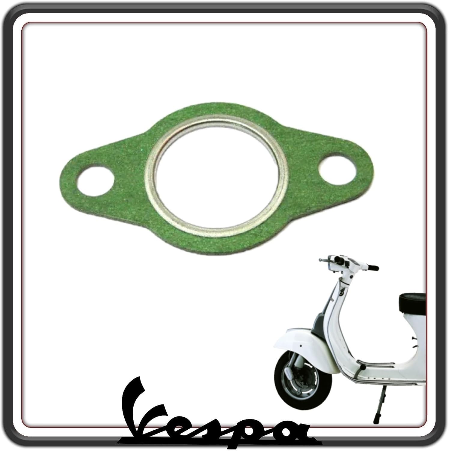 GUARNIZIONE SCARICO MARMITTA COMPATIBILE CON PIAGGIO APE 50 FINO AL 2017 - VESPA 50-50 L R N - VESPA 50 SPECIAL - VESPA 50 SPECIAL ELESTART - VESPA PK 50 - PK 50 XL - VESPA 90.
