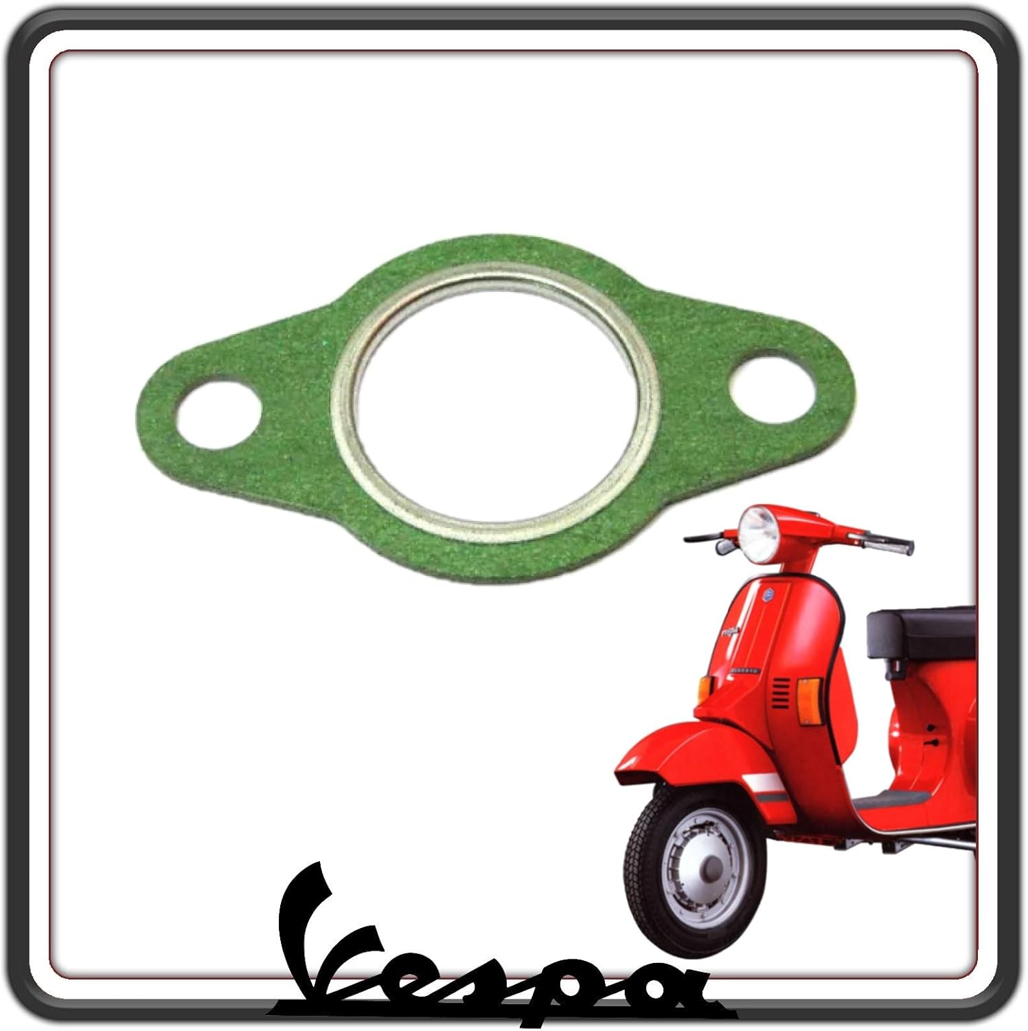 GUARNIZIONE SCARICO MARMITTA COMPATIBILE CON PIAGGIO APE 50 FINO AL 2017 - VESPA 50-50 L R N - VESPA 50 SPECIAL - VESPA 50 SPECIAL ELESTART - VESPA PK 50 - PK 50 XL - VESPA 90.