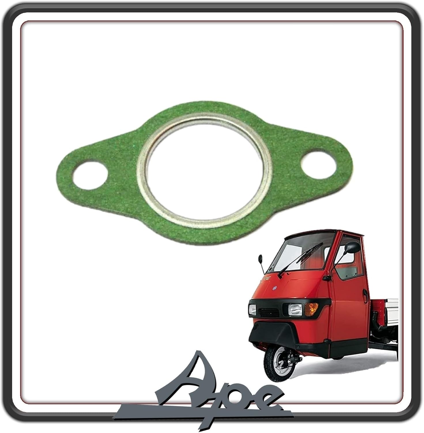 GUARNIZIONE SCARICO MARMITTA COMPATIBILE CON PIAGGIO APE 50 FINO AL 2017 - VESPA 50-50 L R N - VESPA 50 SPECIAL - VESPA 50 SPECIAL ELESTART - VESPA PK 50 - PK 50 XL - VESPA 90.