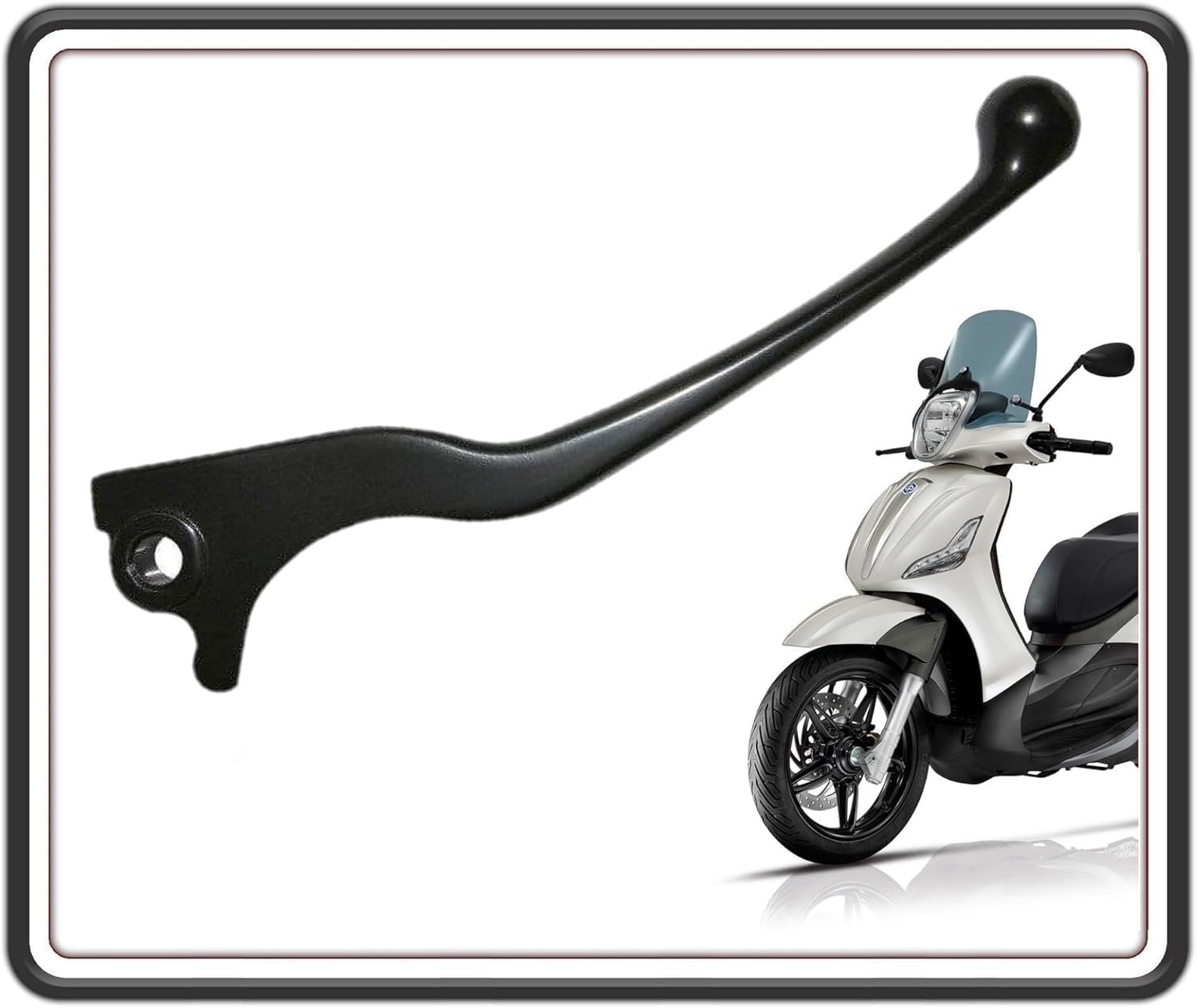 LEVA NERA FRENO POSTERIORE LATO SINISTRO SX O ANTERIORE LATO DESTRO DX BEVERLY 300 (2016-2020) - BEVERLY 350 TUTTE LE VERSIONI X10 125 350 500 ORIGINALE 668417