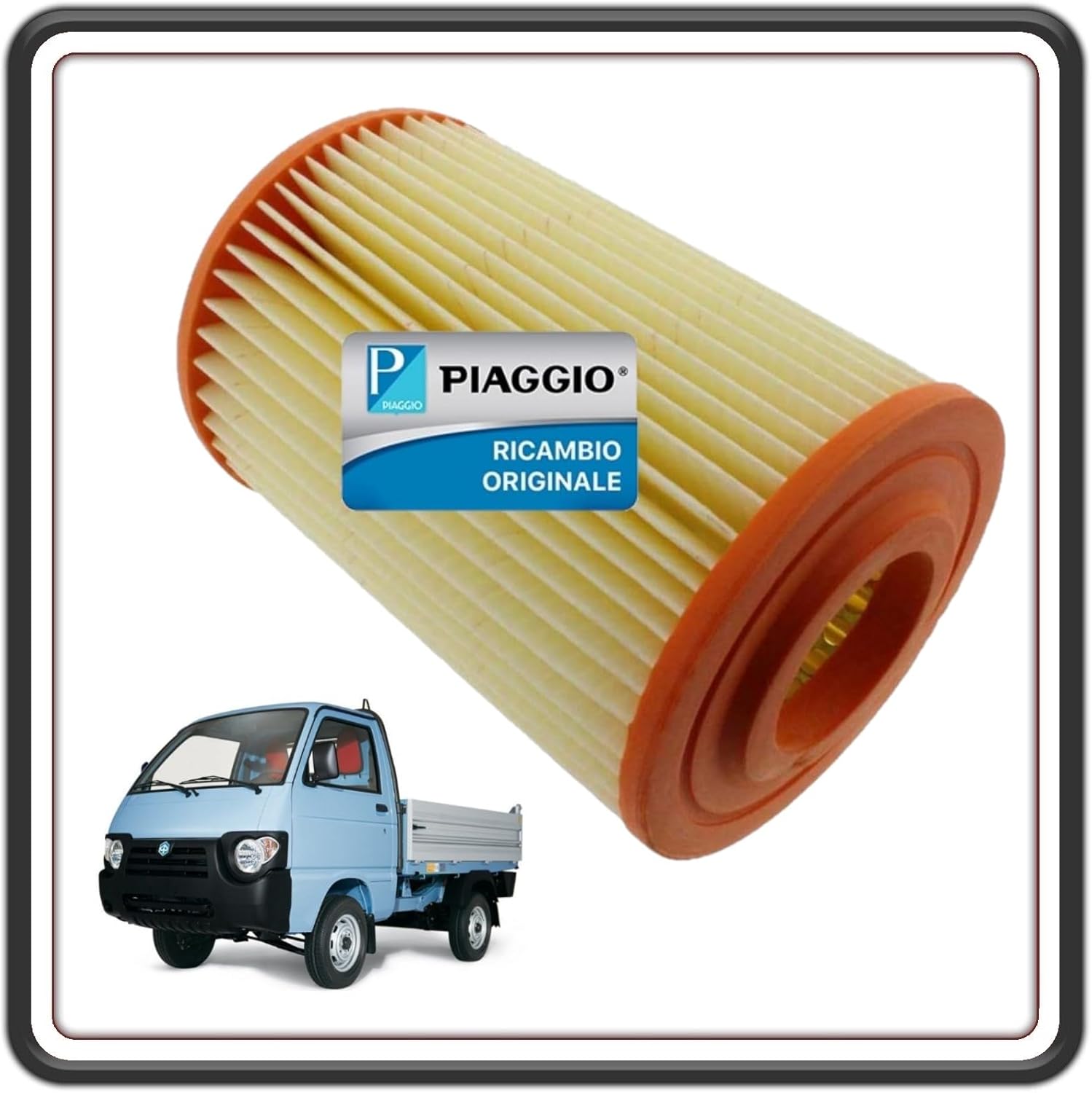 FILTRO ARIA ASPIRAZIONE PER PIAGGIO APE 703 DIESEL - APE 601 CLASSIC - APE CALESSINO DIESEL - PIAGGIO QUARGO DIESEL TUTTI I MODELLI ORIGINALE PIAGGIO 614945