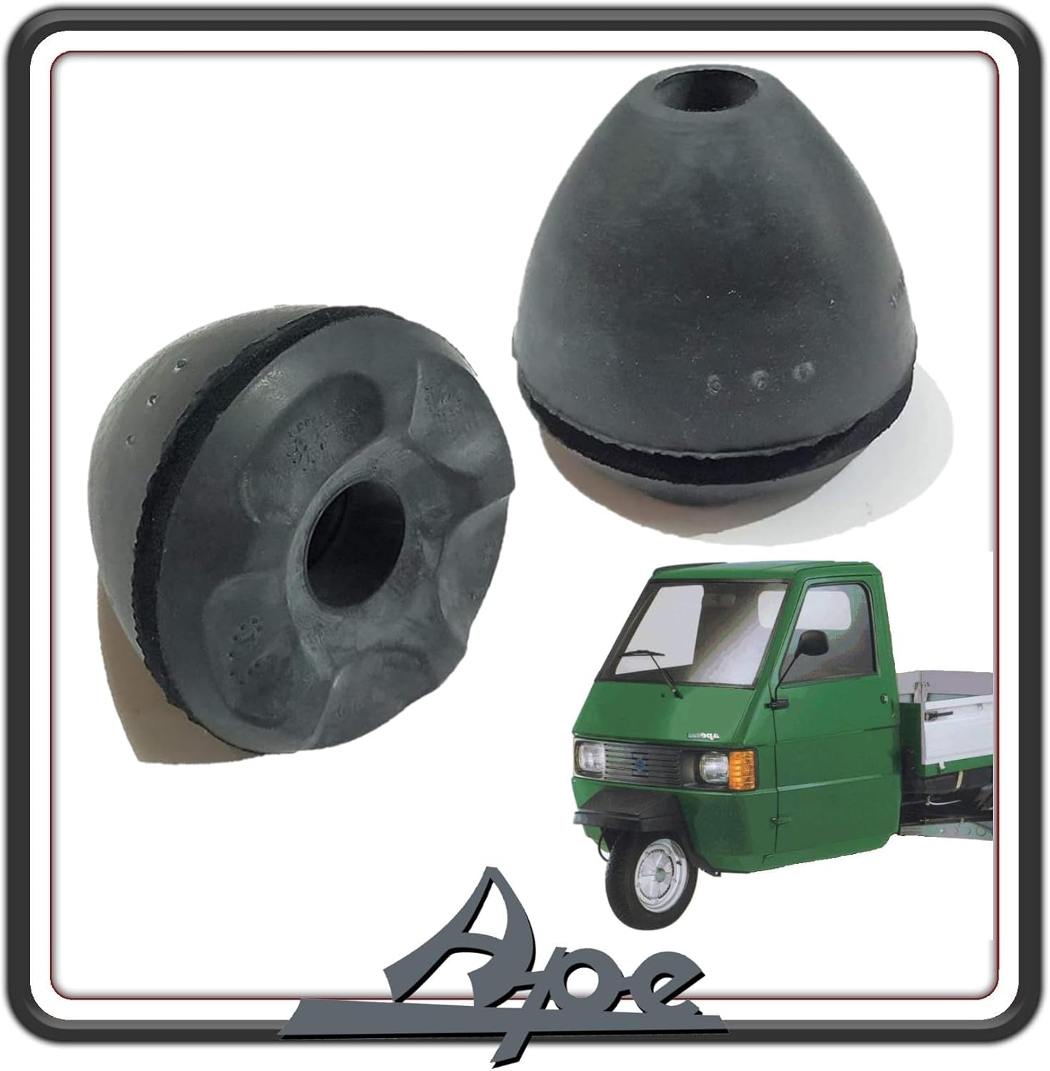 KIT DUE MOLLA A CAMPANA TAMPONE SUPPORTO MOTORE PER PIAGGIO APE TM 703 - APE POKER - APE CAR ORIGINALE PIAGGIO 265091