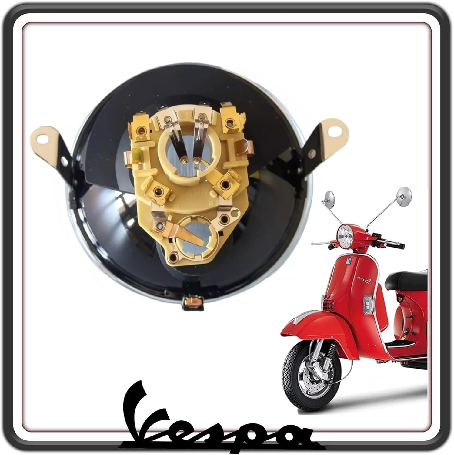 FARO FANALE GRUPPO OTTICO ANTERIORE PER PIAGGIO VESPA PX 125 DAL 1981 AL 2001 - VESPA PX 150 DAL 1998 AL 2005 - VESPA PX 200 FINO AL 2001 ORIGINALE PIAGGIO 1R000267