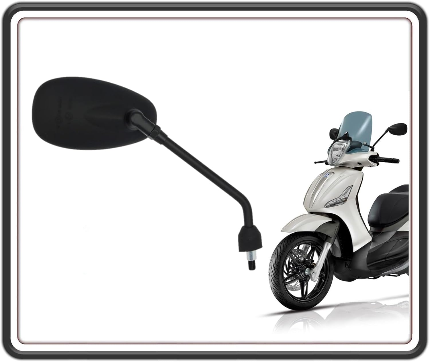 SPECCHIO SPECCHIETTO RETROVISORE NERO LATO DESTRO PER PIAGGIO BEVERLY 125 FINO AL 2015 - BEVERLY 300 DAL 2010 AL 2020 - PIAGGIO BEVERLY 350 DAL 2012 al 2021 ORIGINALE PIAGGIO CM294205