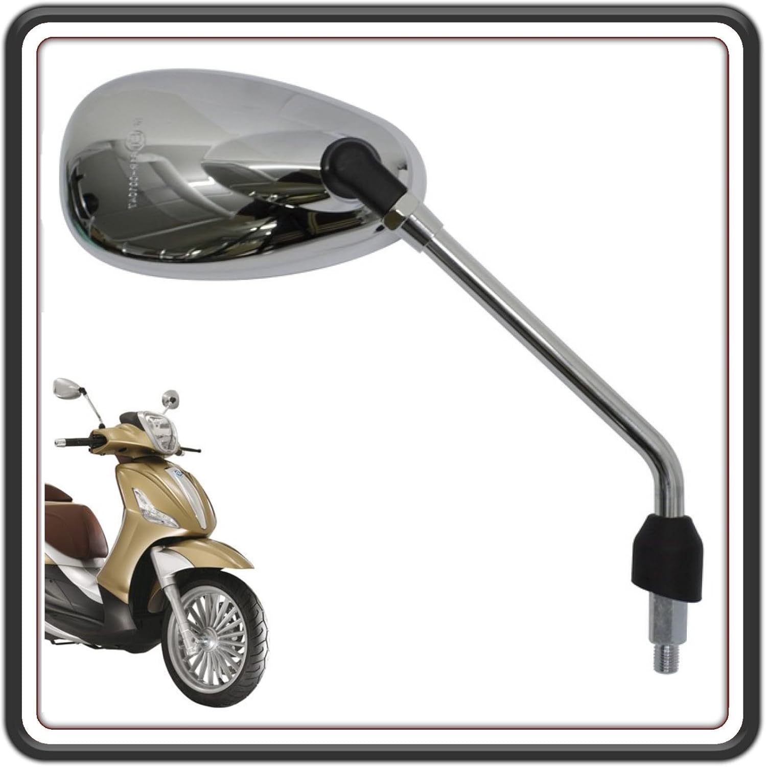 SPECCHIO SPECCHIETTO RETROVISORE LATO DESTRO CROMATO PER PIAGGIO BEVERLY 300 POLICE DAL 2016 AL 2020 - PIAGGIO BEVERLY 350 POLICE TUTTI I MODELLI DAL 2017 AL 2021 ORIGINALE PIAGGIO CM294208