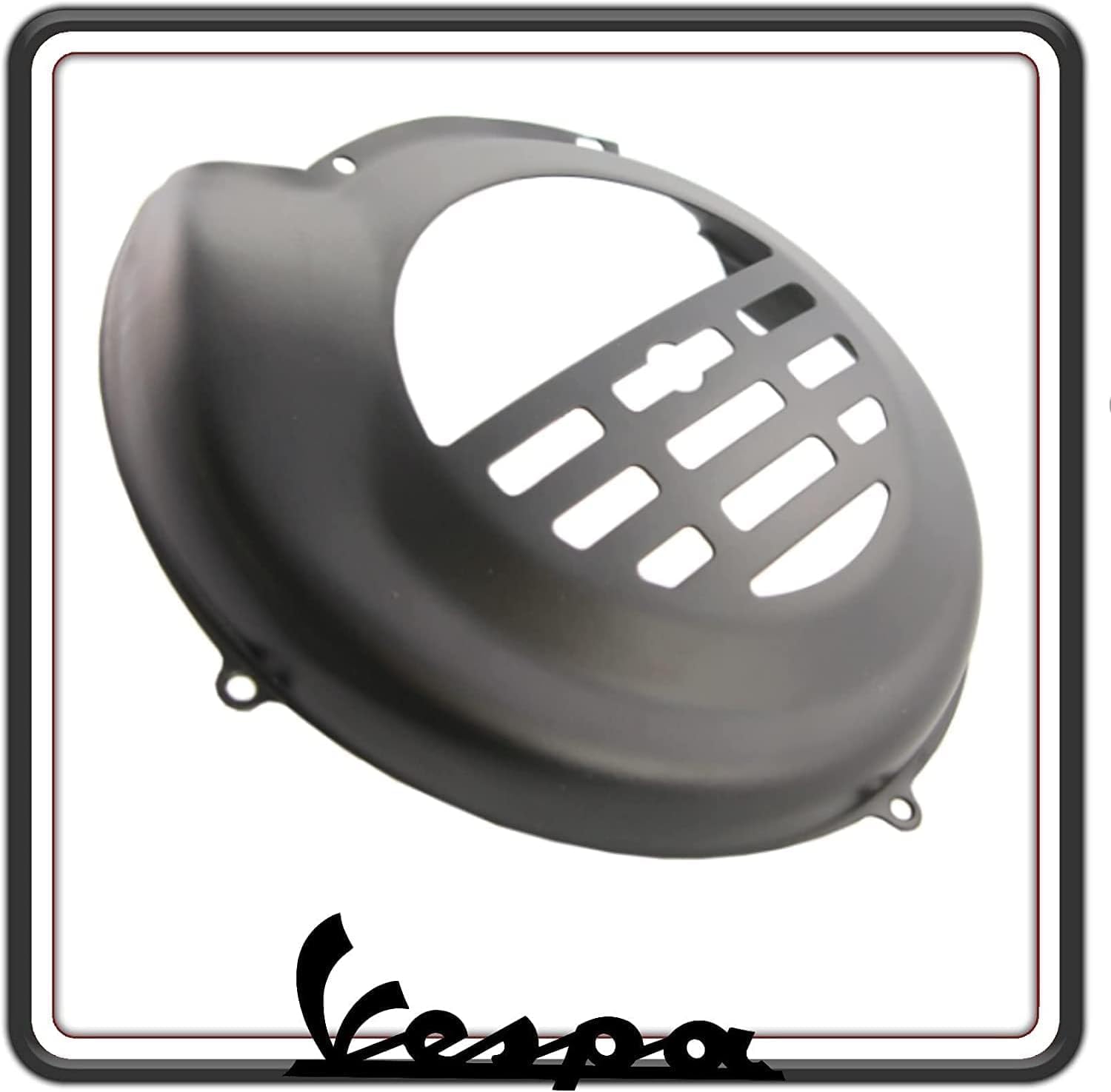 COPRIVENTOLA COPERCHIO VENTOLA COPRIVOLANO COPRI VOLANO COPERCHIO VOLANO COLORE NERO COMPATIBILE PER PIAGGIO VESPA PK 50 - VESPA PK 50 XL - VESPA PK 125 - VESPA PK 125 XL.
