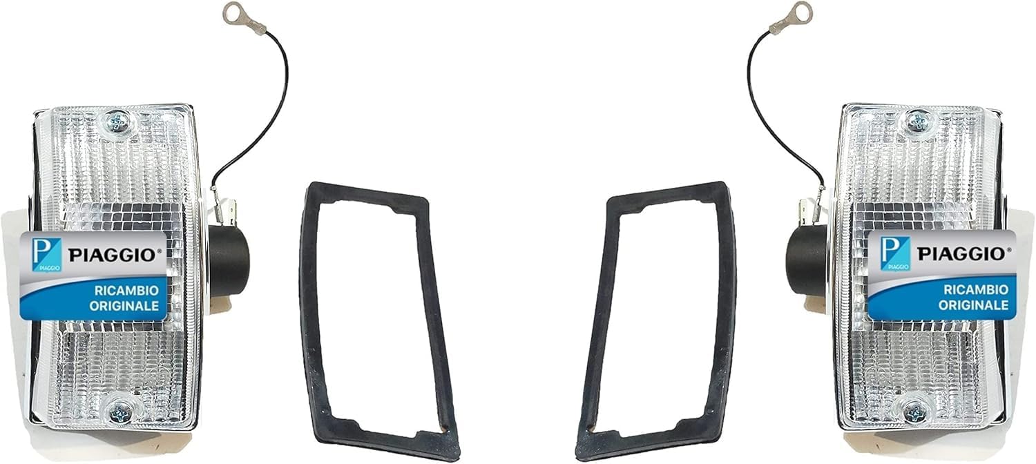 KIT 2 FANALINO FANALINI FRECCIA FRECCE INDICATORE DI DIREZIONE SGNALATORI ANTERIORI LATO DESTRO E SINISTRO VESPA PX 125 150 200 - VESPA ARCOBALENO - VESPA LML STAR ORIGINALE PIAGGIO 638761-638762