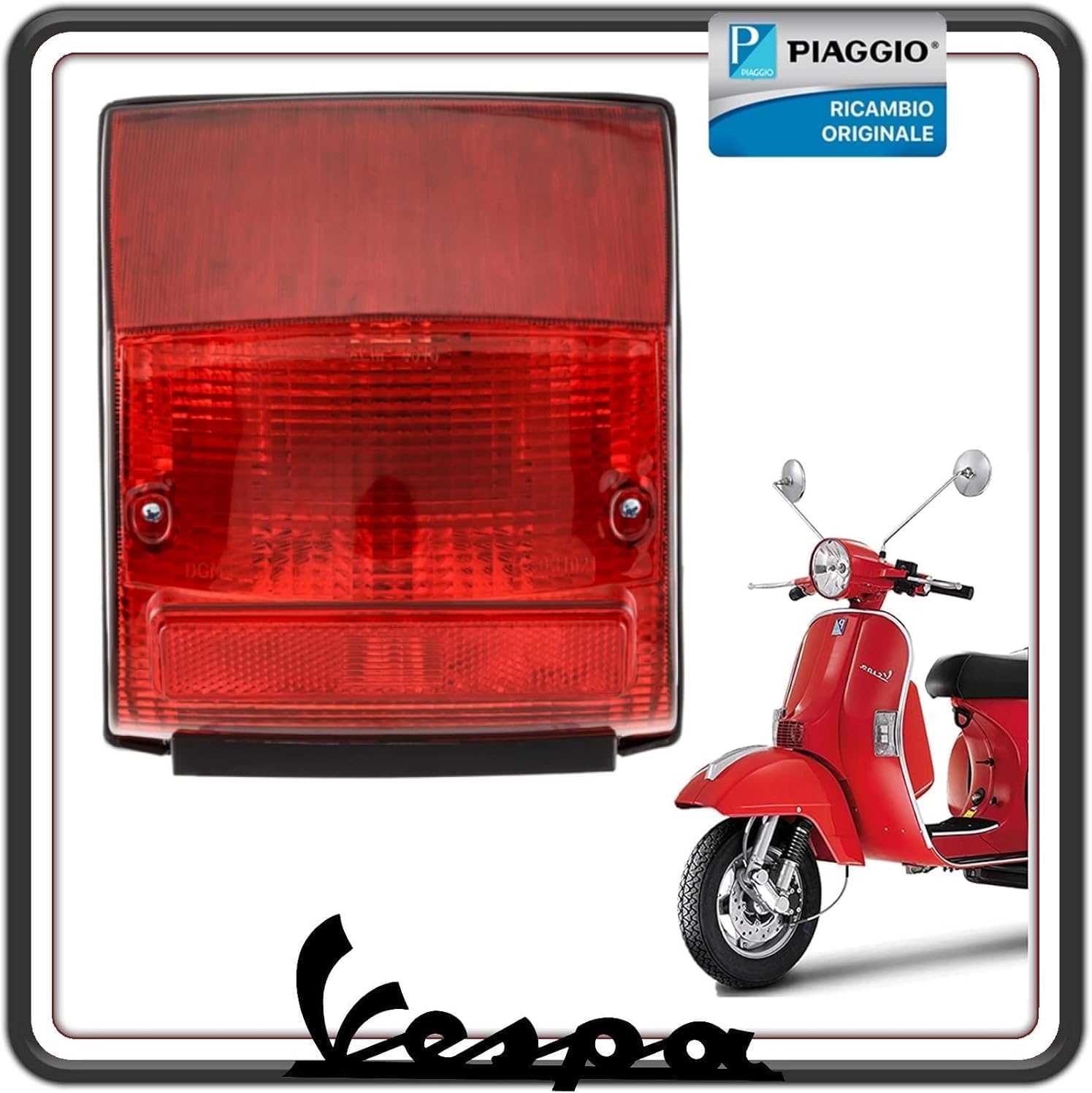 FANALE FARO FANALINO STOP CORPO LUMINOSO POSTERIORE COMPLETO VESPA PX 125-150 - 200 - ARCOBALENO DAL 1998 FINO AL 2005 ORIGINALE PIAGGIO 219091