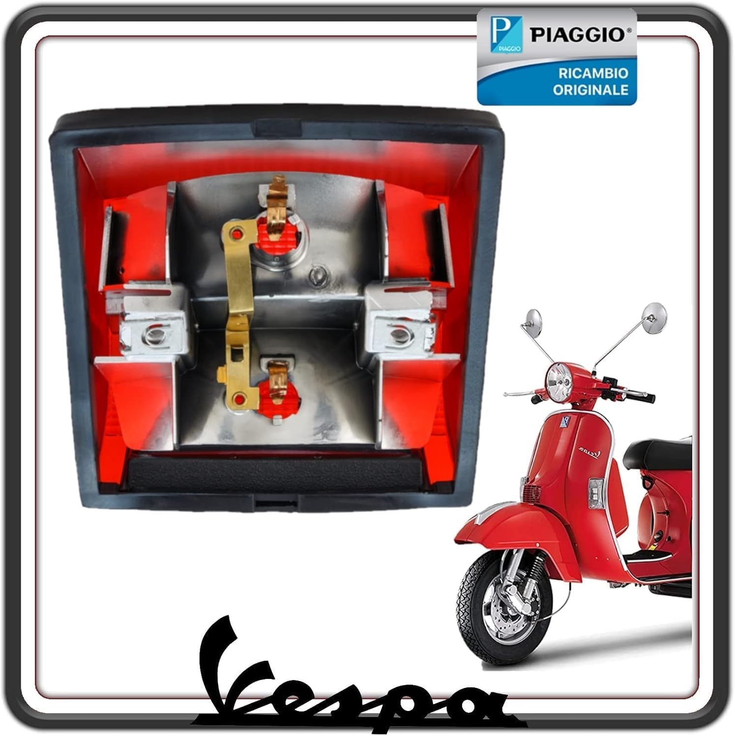 FANALE FARO FANALINO STOP CORPO LUMINOSO POSTERIORE COMPLETO VESPA PX 125-150 - 200 - ARCOBALENO DAL 1998 FINO AL 2005 ORIGINALE PIAGGIO 219091