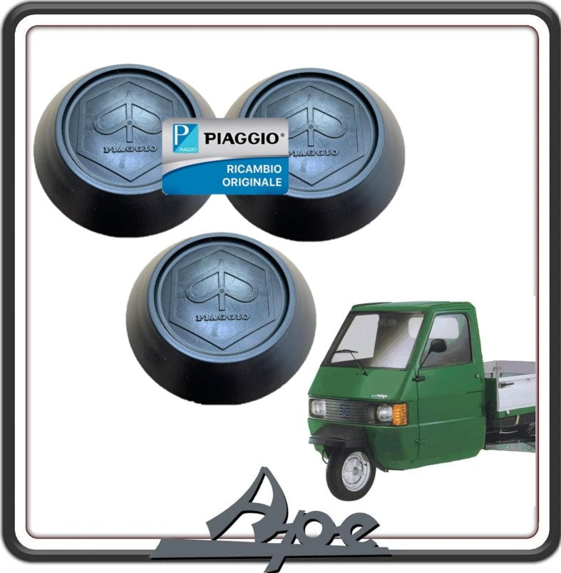 KIT 3 TAPPO TAPPI COPERCHIO COPERCHI MOZZO COPRI MOZZO RUOTA PIAGGIO APE TM 703 ORIGINALE PIAGGIO 566122