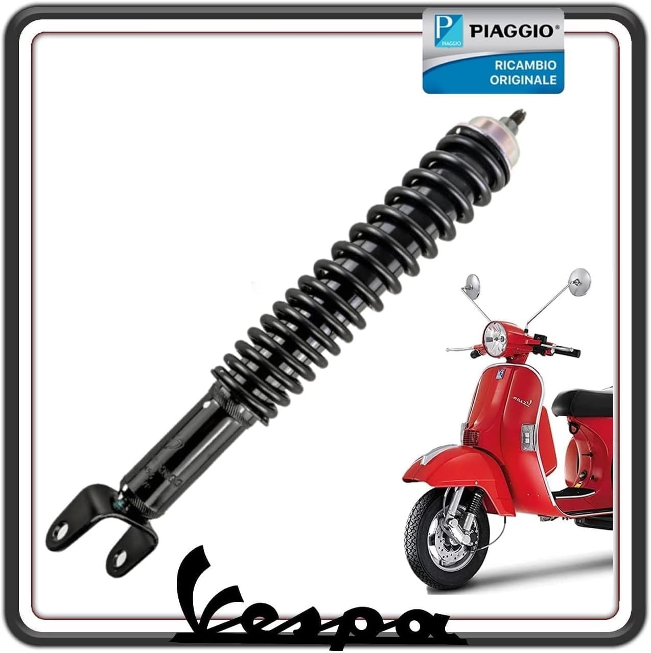 AMMORTIZZATORE SOSPENSIONE POSTERIORE COMPLETO PER PIAGGIO VESPA PX TUTTI I MODELLI - VESPA ARCOBALENO ORIGINALE PIAGGIO 58571R5