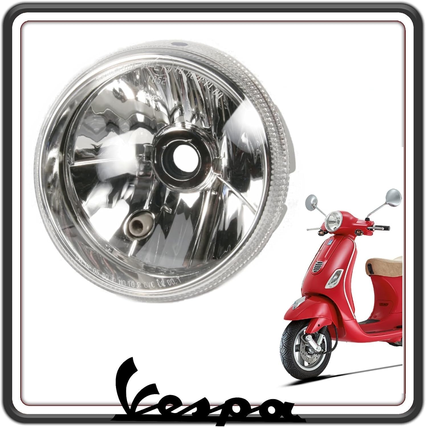 FANALE FARO GRUPPO OTTICO PROIETTORE ANTERIORE COMPLETO VESPA LX 125 DAL 2005 AL 2013 - LX 150 DAL 2005 AL 2013 ORIGINALE PIAGGIO 58260R
