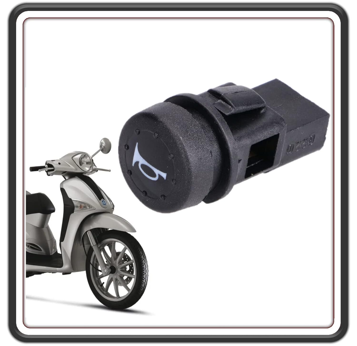 INTERRUTTORE PULSANTE CLACSON CLAXON PER PIAGGIO SCOOTER VARI MODELLI ORIGINALE PIAGGIO 58058R
