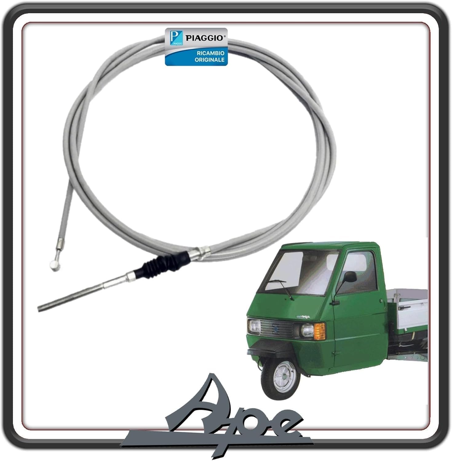 TRASMISSIONE FILO CAVO FRIZIONE PER PIAGGIO APE 703 CON MANUBRIO TUTTE LE VERSIONI - PIAGGIO APE 602 TUTTI I MODELLI ORIGINALE PIAGGIO 177150