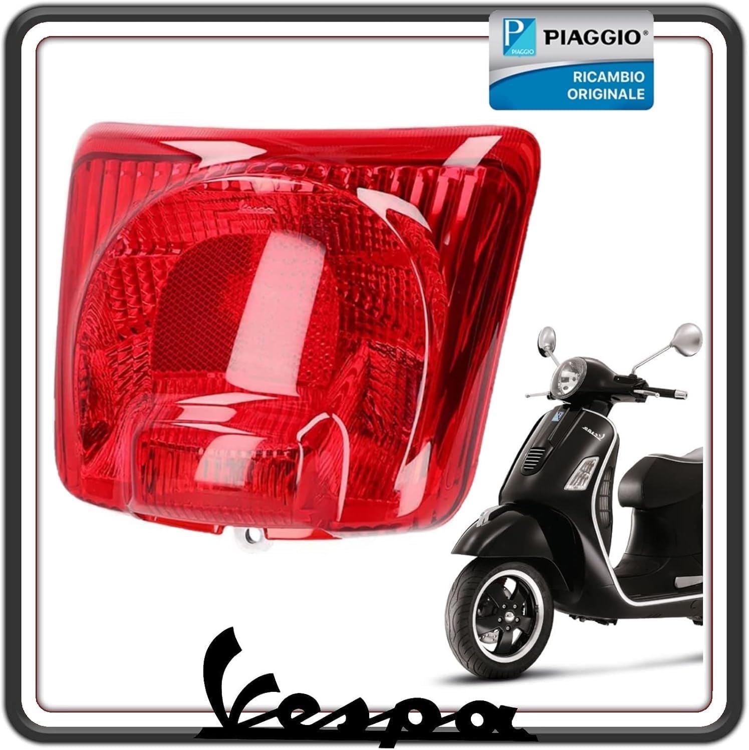FANALE STOP FARO POSTERIORE COMPLETO VESPA GTS ORIGINALE PIAGGIO 1D000570