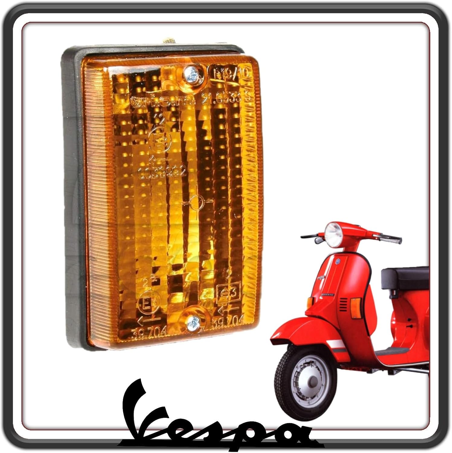 FANALINO FRECCIA COMPLETO INDICATORE DI DIREZIONE POSTERIORE DESTRO VESPA PK 50 - VESPA PK 125 ORIGINALE PIAGGIO 216785