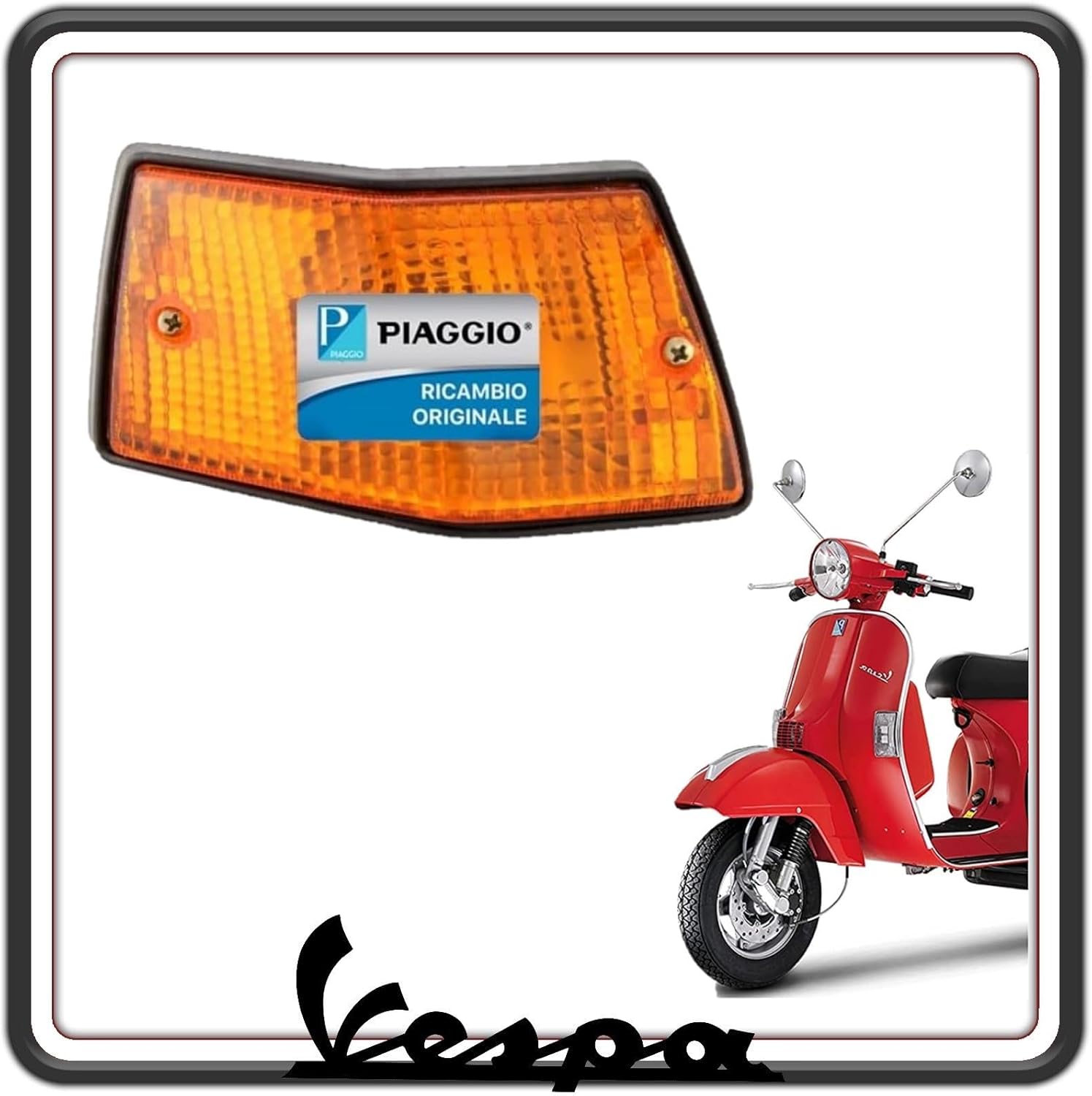 FANALINO FRECCIA INDICATORE DI DIREZIONE LATO SINISTRO VESPA PX 125 150 200 - VESPA ARCOBALENO - VESPA LML STAR ORIGINALE PIAGGIO 230338