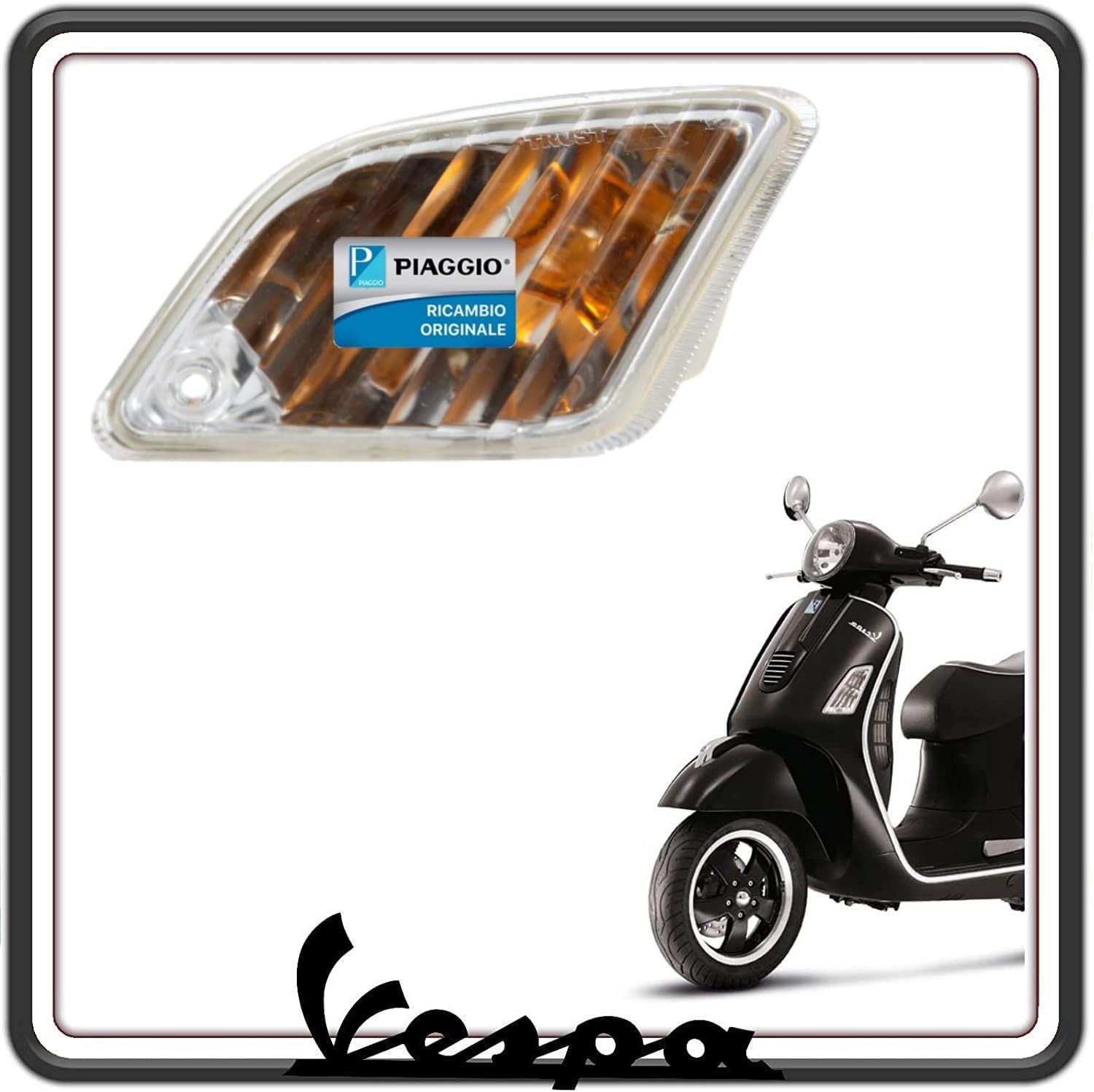 FRECCIA INDICATORE DI DIREZIONE POSTERIORE - LATO DESTRO VESPA GTS 125 250 300 - GT 125 200 - GTV 125 250 300 ORIGINALE PIAGGIO 584972