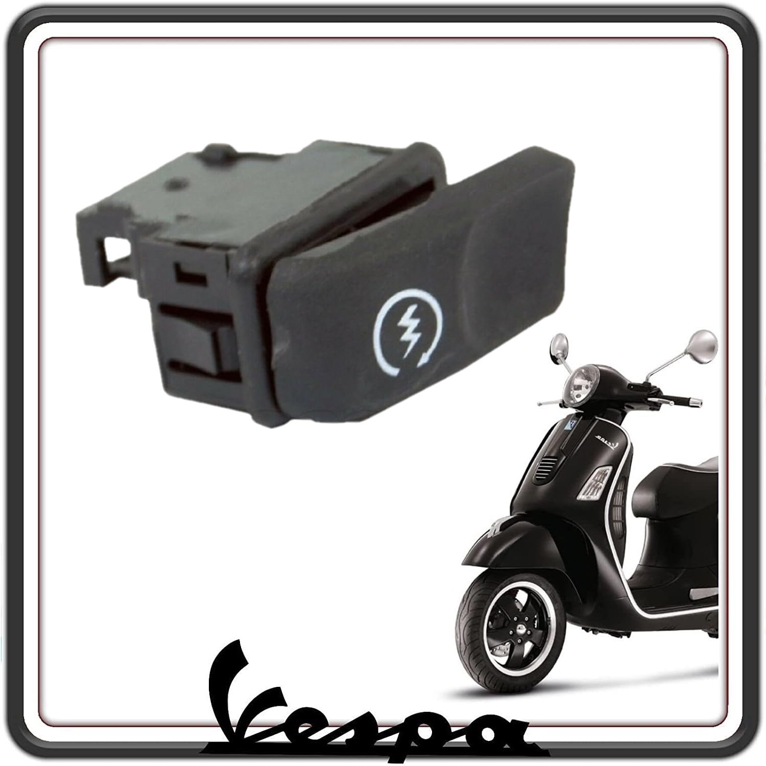 INTERRUTTORE PULSANTE AVVIAMENTO ACCENSIONE PER PIAGGIO VESPA LX 50 125 150 FINO AL 2013 - VESPA GTS 125 FINO 2012 - GTS 150 FINO AL 2017 –GTS 250 FINO AL 2014 – VESPA GTS 300 300 SUPER FINO AL 2018 ORIGINALE PIAGGIO 641609