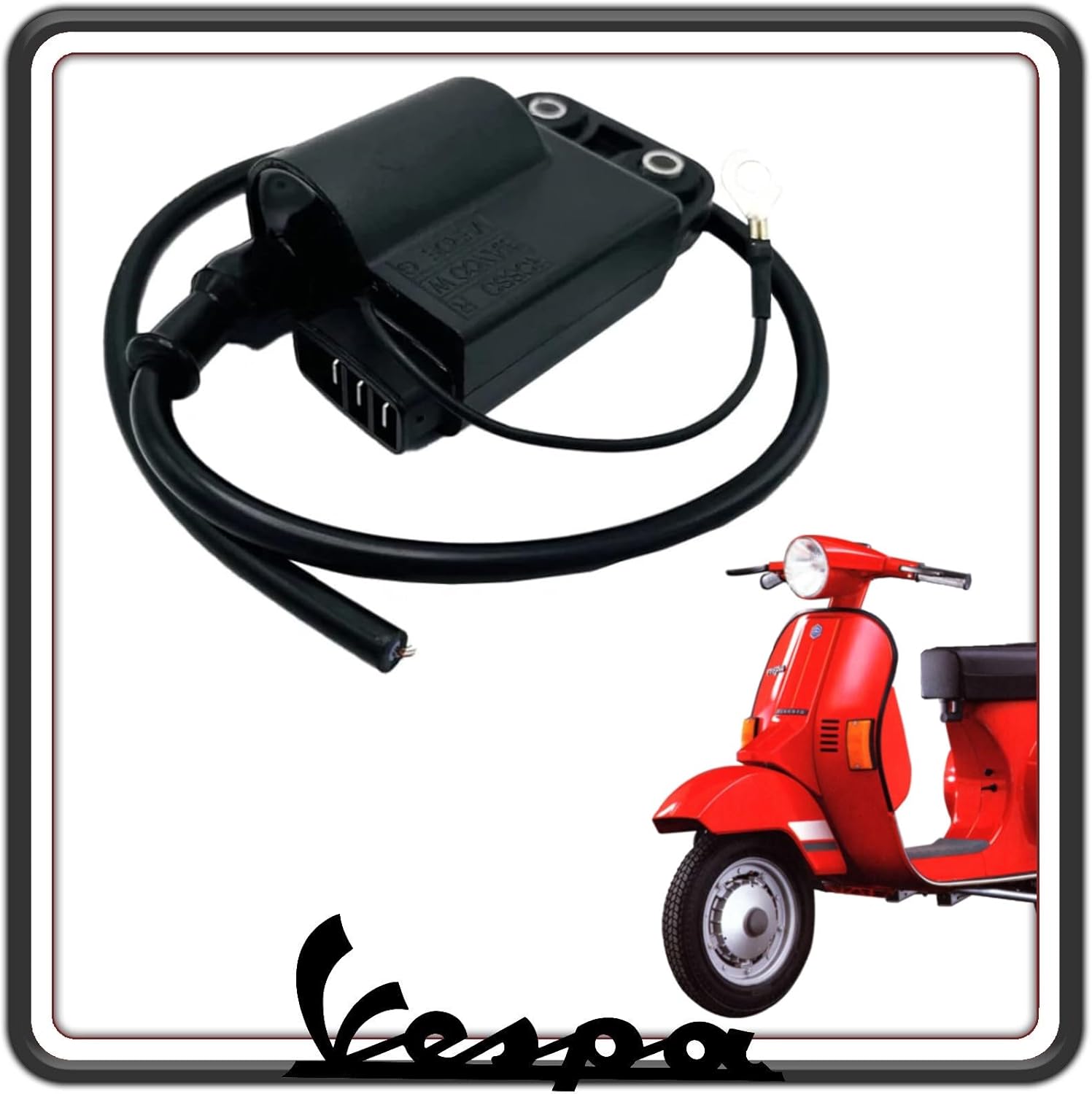BOBINA CENTRALINA ELETTRONICA COMPATIBILE CON PIAGGIO VESPA PK 50 -PK 50 XL - APE 50 FINO AL 1989 - PIAGGIO CIAO - BRAVO 50 - SUPERBRAVO 50 - PIAGGIO SI - SI MIX - PIAGGIO GRILLO