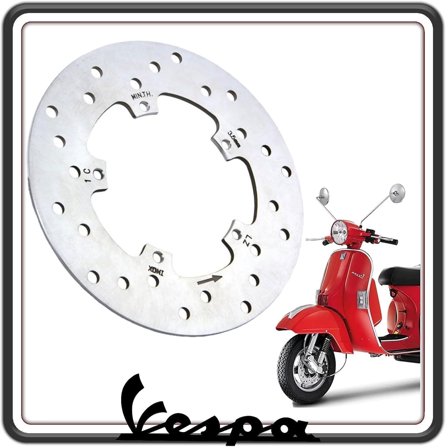 DISCO FRENO ANTERIORE PER PIAGGIO VESPA PX DAL 1998 IN POI ORIGINALE PIAGGIO 56395R