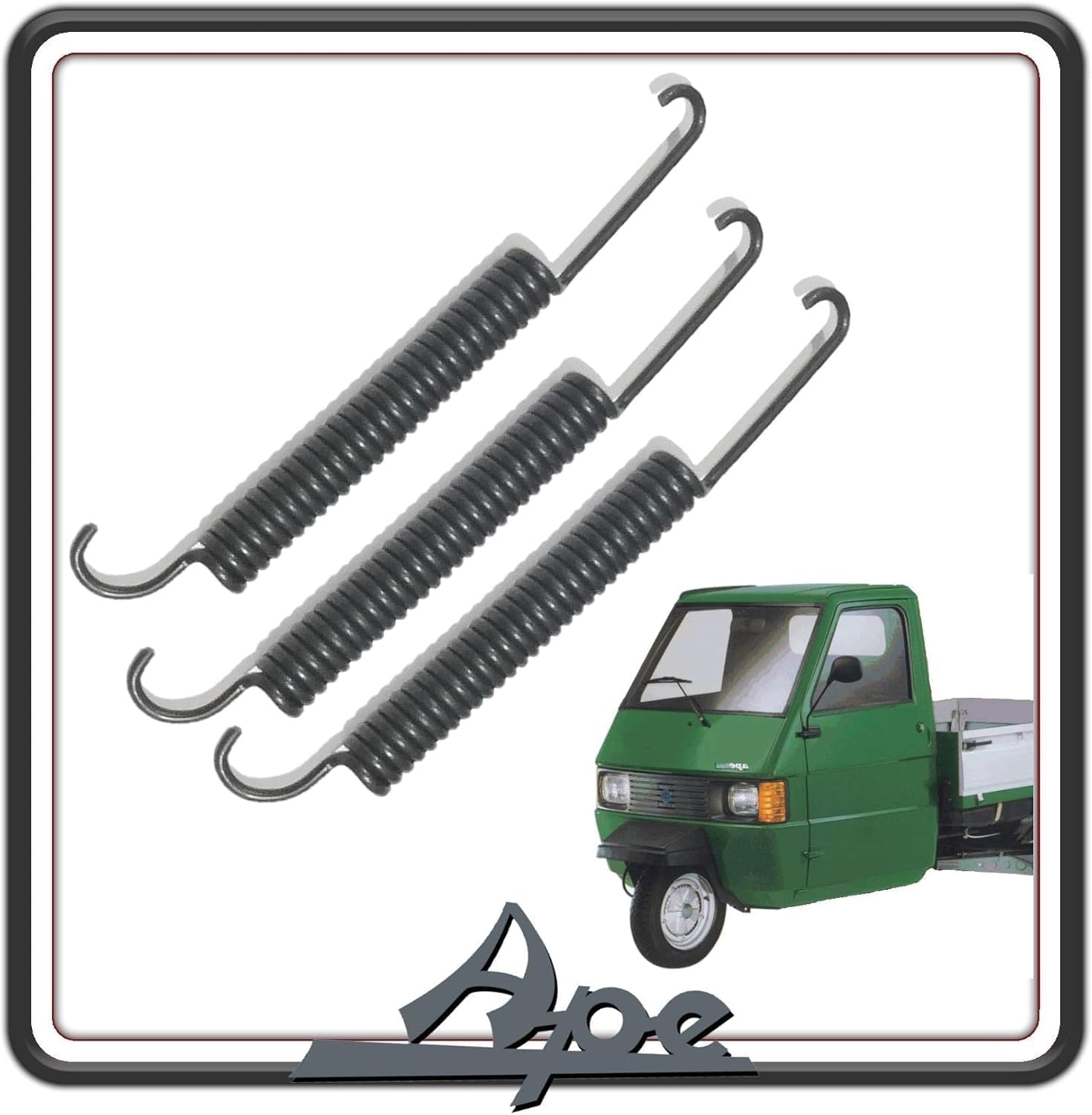 KIT 3 MOLLA MOLLE GANASCE FRENO PIAGGIO APE TM 703 - APE 602 - PIAGGIO QUARGO DIESEL ORIGINALE PIAGGIO 245038