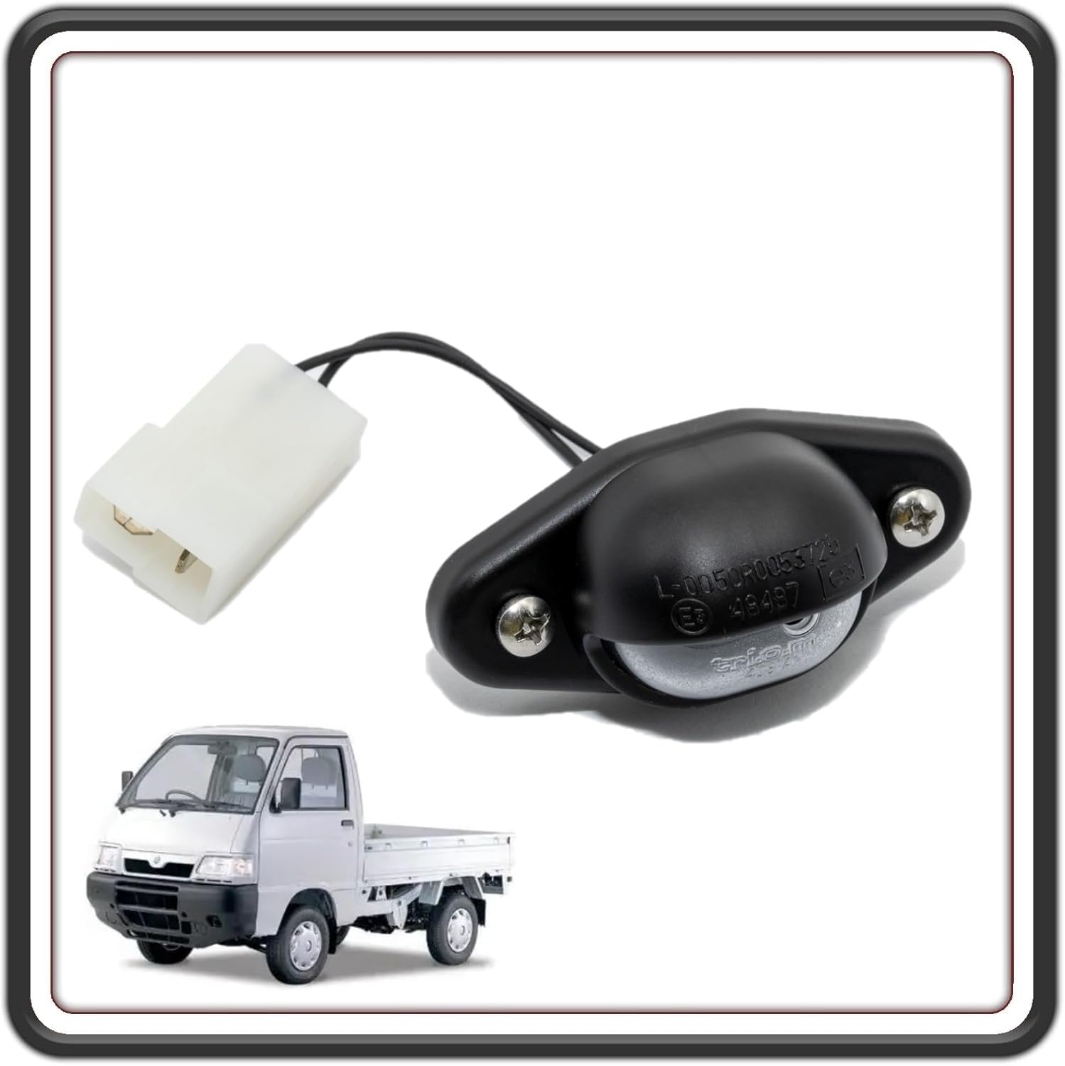 FANALINO ILLUMINAZIONE LUCE TARGA PORTER 1300 BENZINA 16V FINO AL 2008 - QUARGO DIESEL TUTTI I MODELLI ORIGINALE D8127087Z01