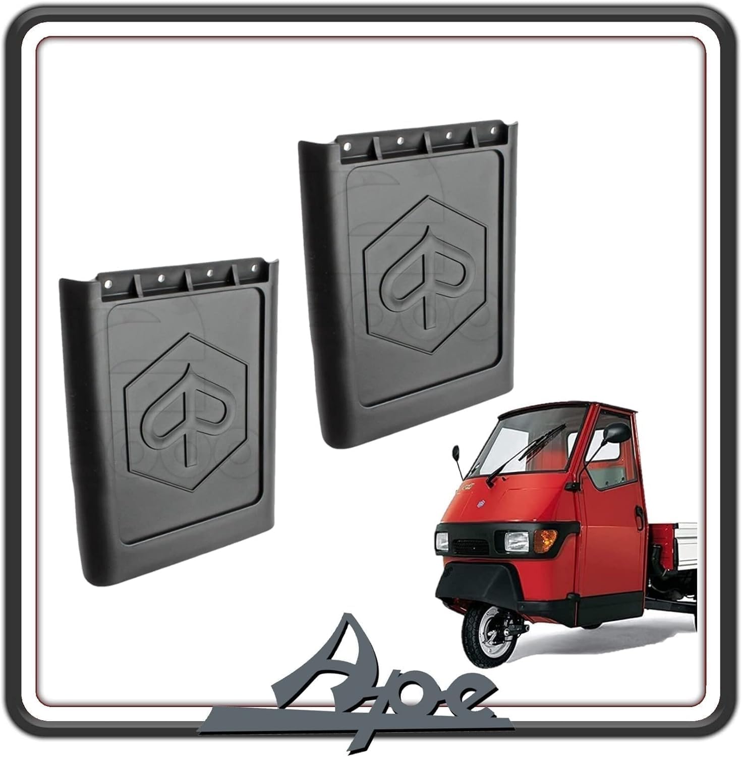 KIT COPPIA 2 PARASPRUZZI PARA SPRUZZI PARASCHIZZI PROTEZIONE POSTERIORI PARAFANGO PER PIAGGIO APE 50 ORIGINALE PIAGGIO 264097