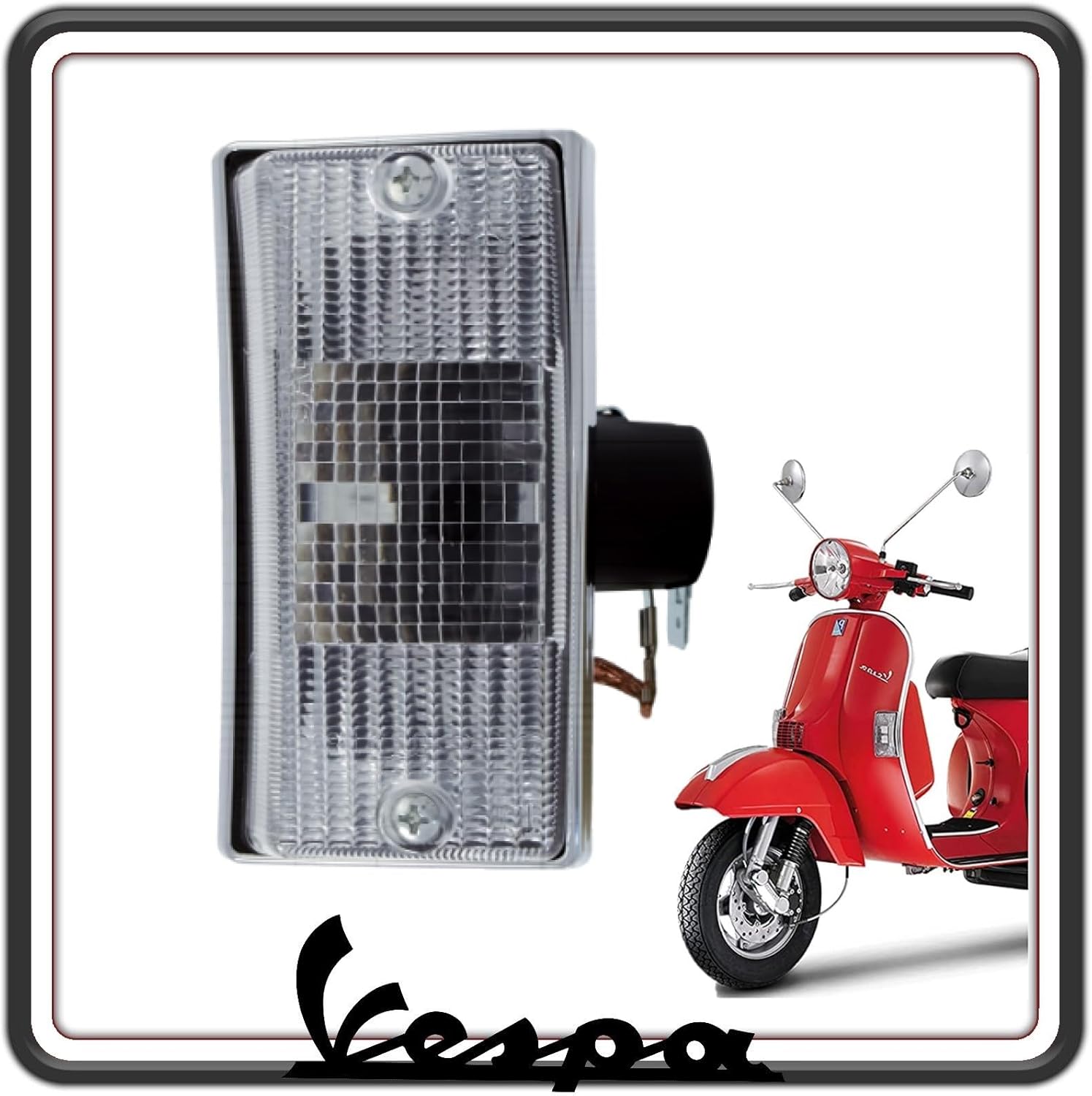 FRECCIA INDICATORE DI DIREZIONE FANALINO ANTERIORE LATO SINISTRO VESPA PX 125 150 200 - VESPA ARCOBALENO - VESPA LML STAR ORIGINALE PIAGGIO