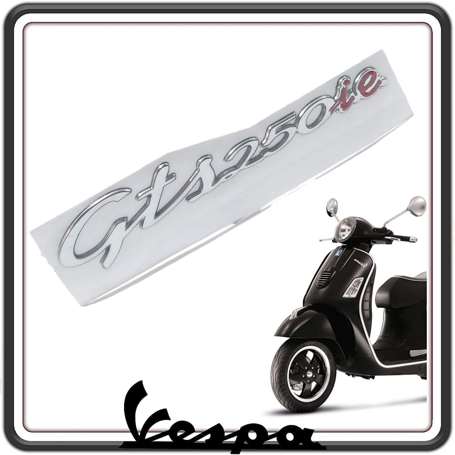 TARGHETTA SCRITTA LATERALE PER PIAGGIO VESPA GTS 250 ie ORIGINALE PIAGGIO 656235