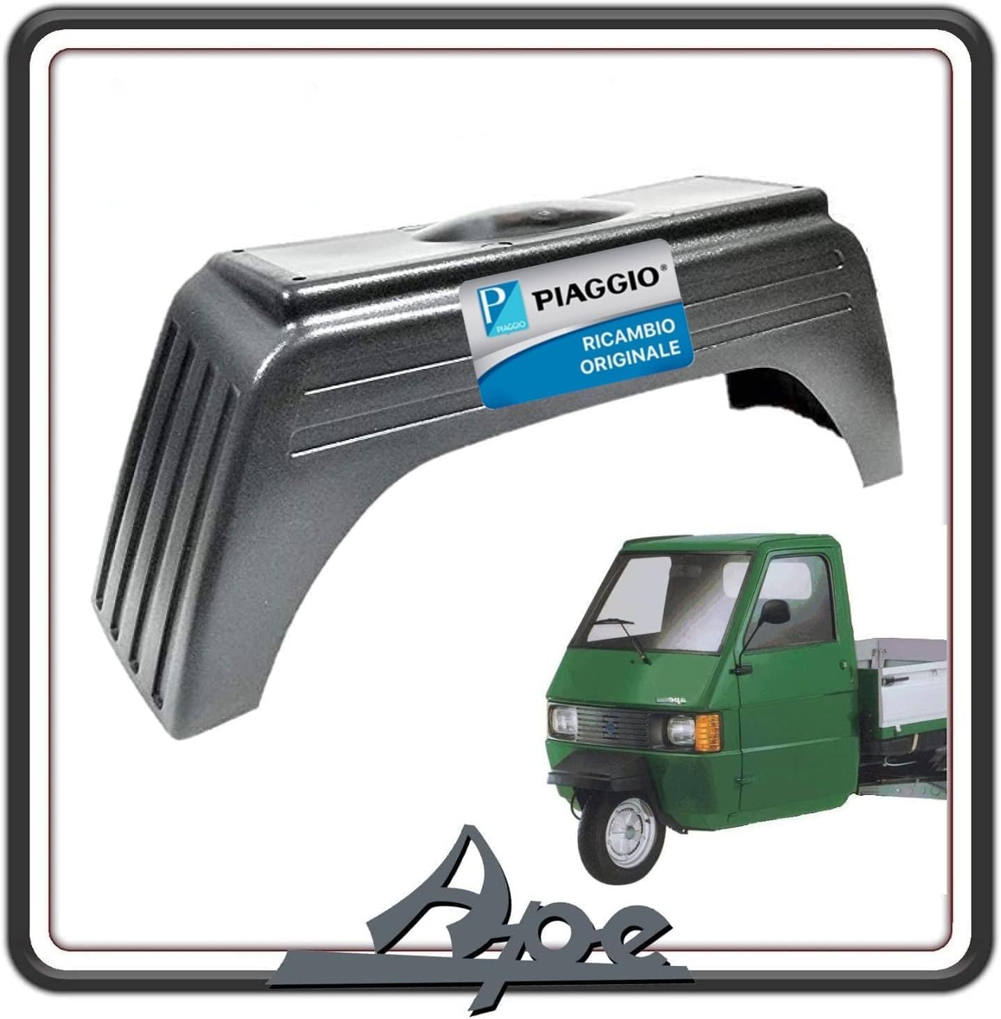 PARAFANGO PARASCHIZZI POSTERIORE LATO DESTRO O SINISTRO NERO PER PIAGGIO APE TM 703 TUTTI I MODELLI - APE 602 ORIGINALE PIAGGIO 565798