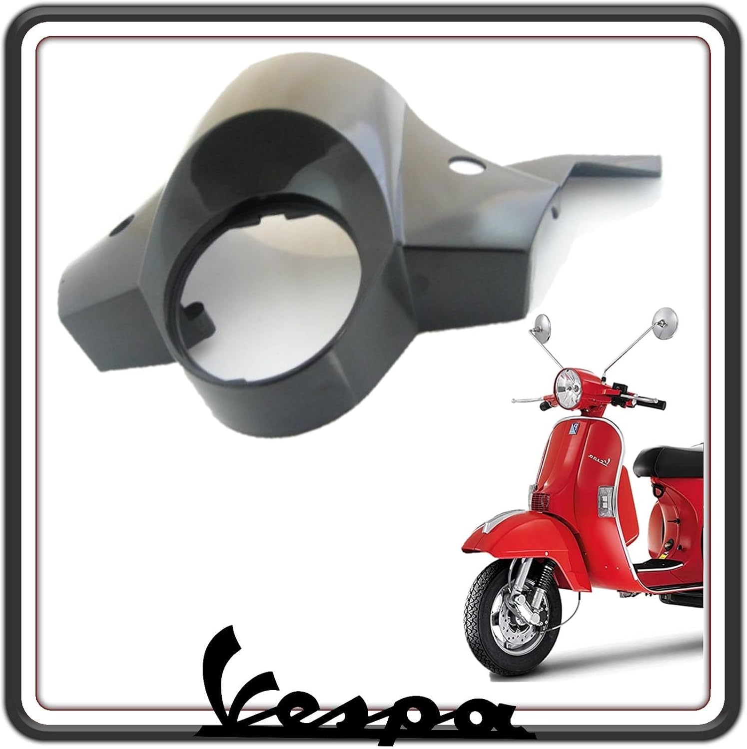 COPERCHIO MANUBRIO COPRIMANUBRIO COPRI MANUBRIO GREZZO PER PIAGGIO VESPA PX SOLO MODELLI CON FRENO A DISCO ORIGINALE PIAGGIO 6224306
