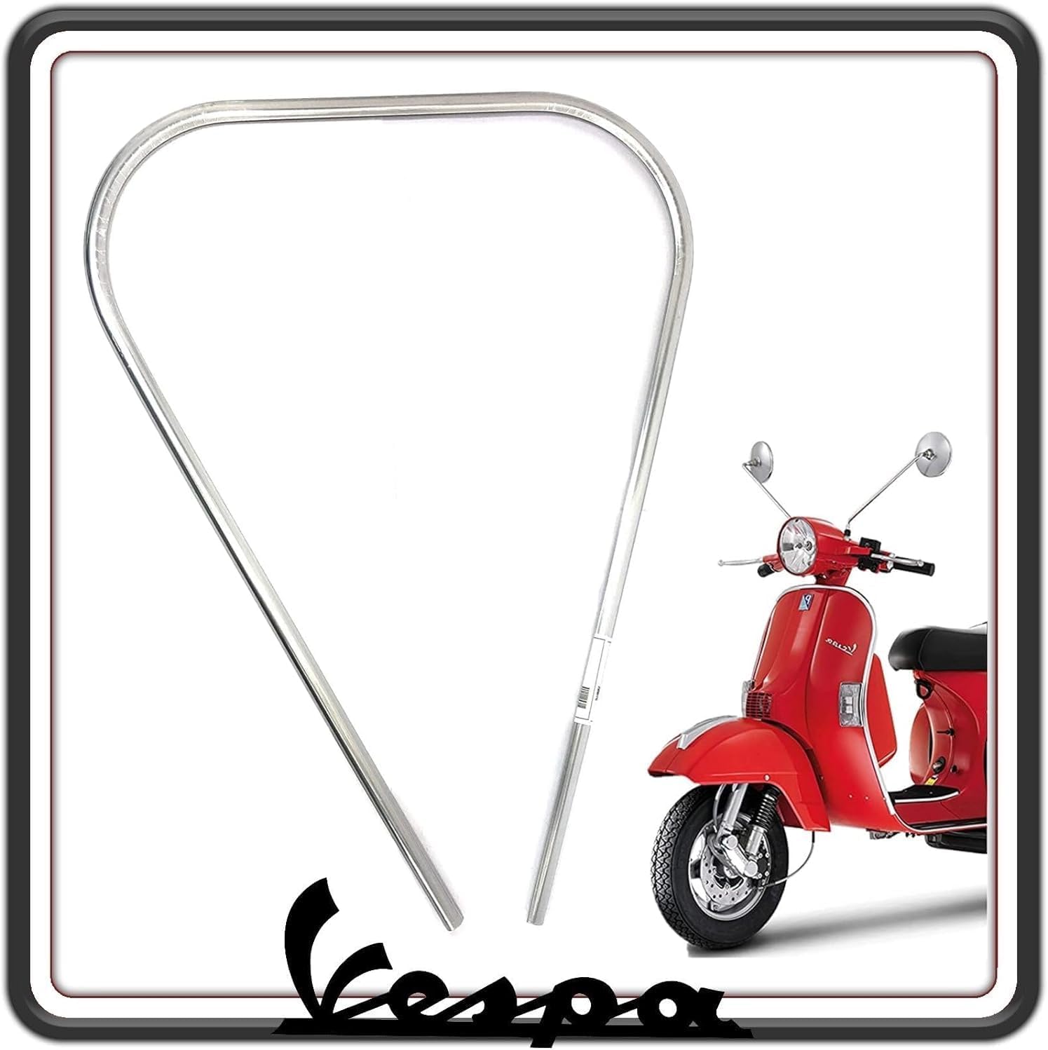 BORDO BORDINO PROTEZIONE SCUDO ANTERIORE GRIGIO PER PIAGGIO VESPA PX 125 150 200 ORIGINALE PIAGGIO