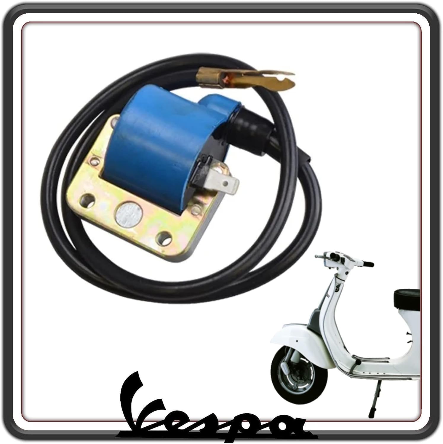 BOBINA ACCENSIONE ESTERNA COMPATIBILE PER PIAGGIO BRAVO, CIAO, GRILLO, VESPA 50 SPECIAL, 125 ET3 PRIMAVERA, PX 125 150 CON PUNTINE