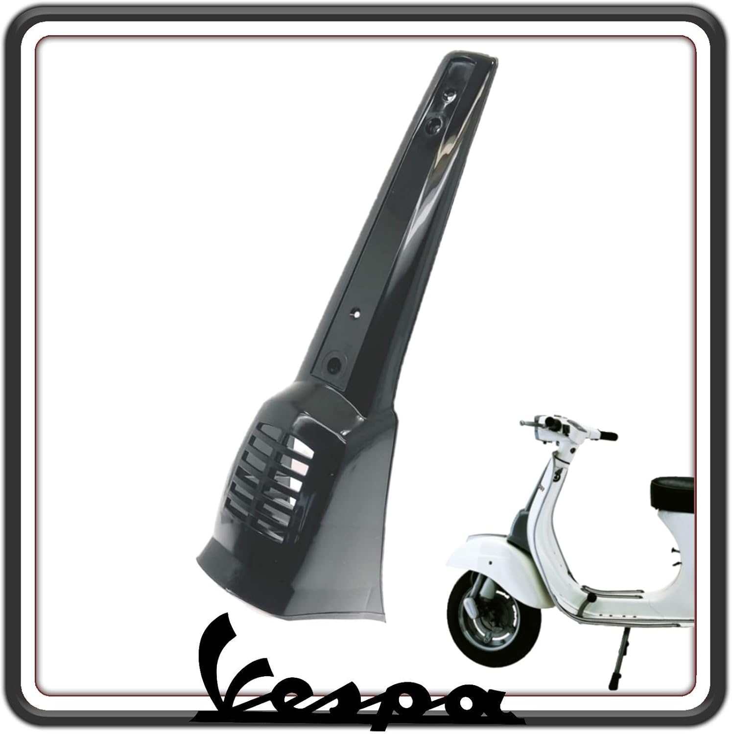 CALANDRA MASCHERINA NASELLO COPRI STERZO COPRISTERZO MANUBRIO NERO COMPATIBILE PER PIAGGIO VESPA 50 SPECIAL