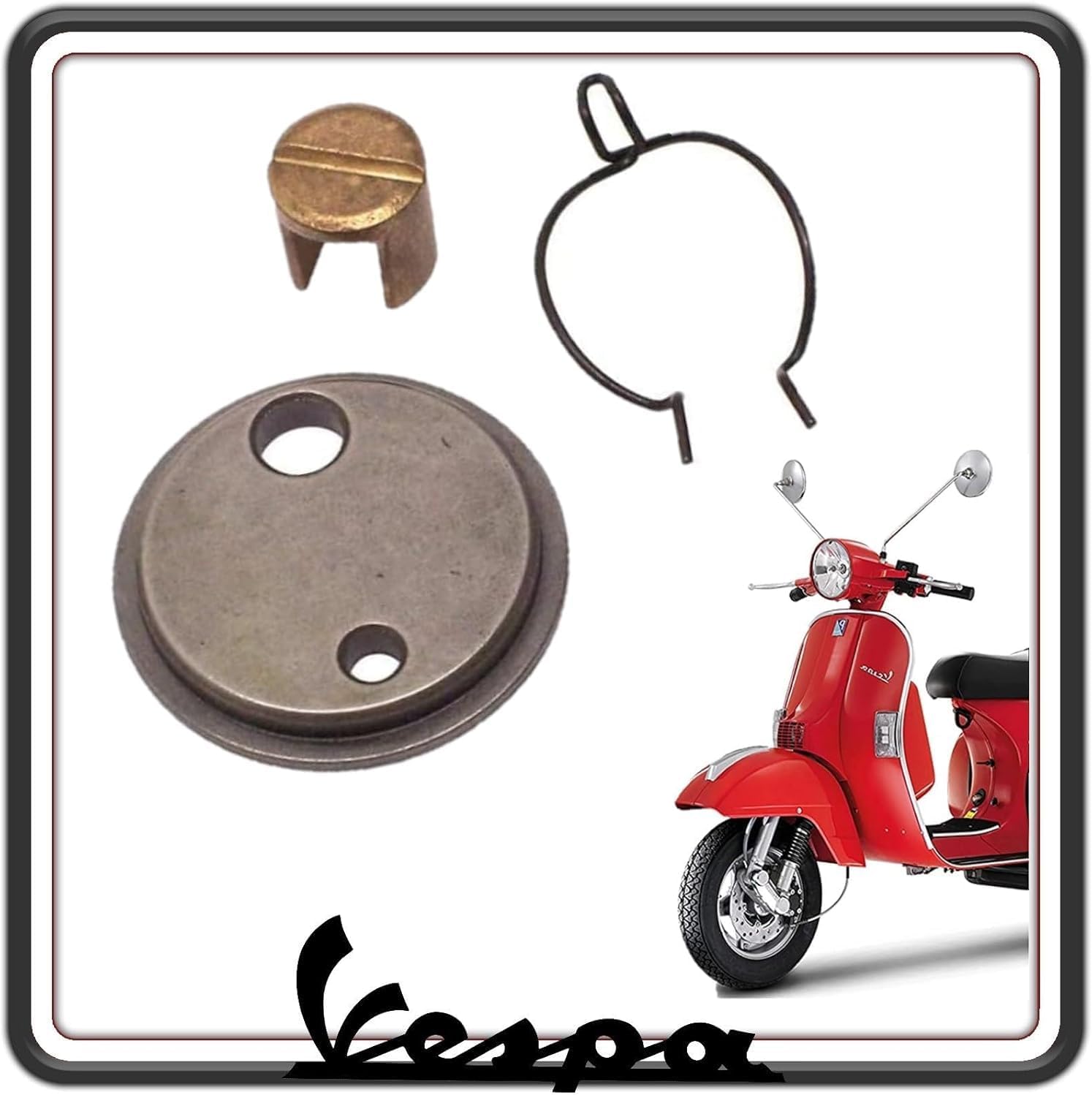 KIT PIATTELLO RALLINO E MOLLA FRIZIONE COMPATIBILE PER PIAGGIO VESPA PX 125 - PX 150 - PXE ARCOBALENO TUTTI I MODELLI FINO AL 1997