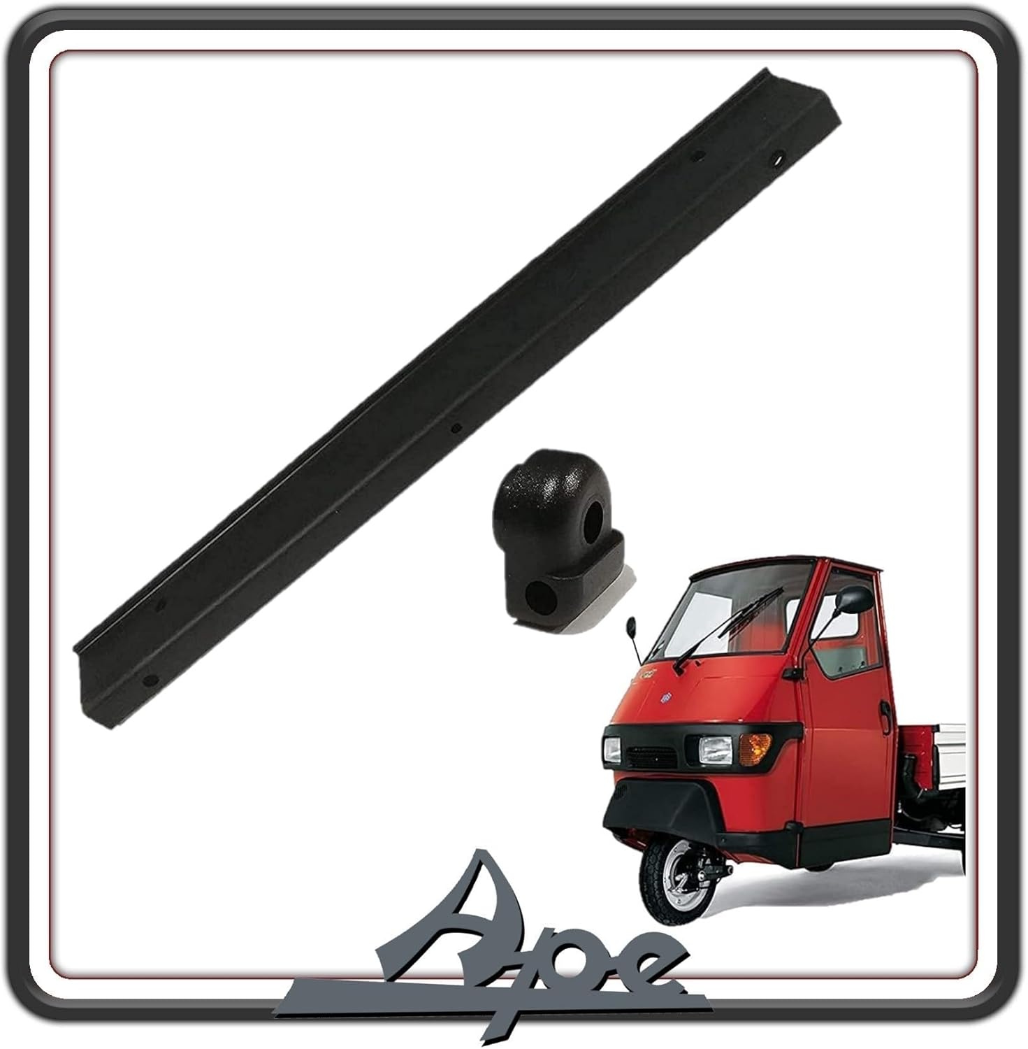 PROFILATO SOSTEGNO FISSAGGIO VETRO FINESTRINO COMPLETO DI GOMMINO SUPPORTO CERNIERA APE 50 ORIGINALE PIAGGIO 646259