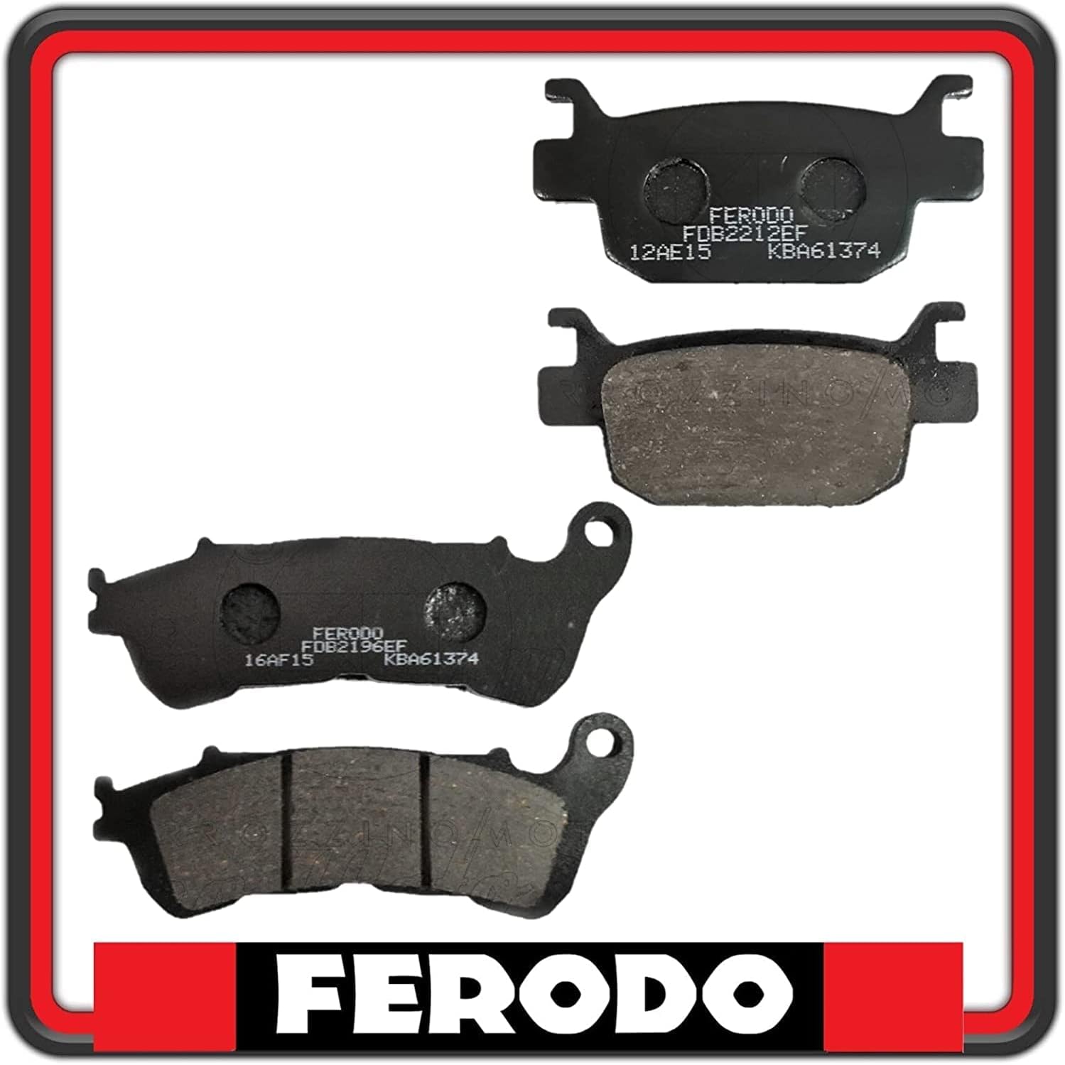 KIT PASTIGLIE PASTICCHE FRENO FRENI FERODO ANTERIORI + POSTERIORI FERODO COMPATIBILI CON HONDA SH 125 DAL 2008 AL 2012 - HONDA SH 150 DAL 2009 AL 2012 - HONDA SH 300i DAL 207 AL 2014 FDB2196 - FDB2212