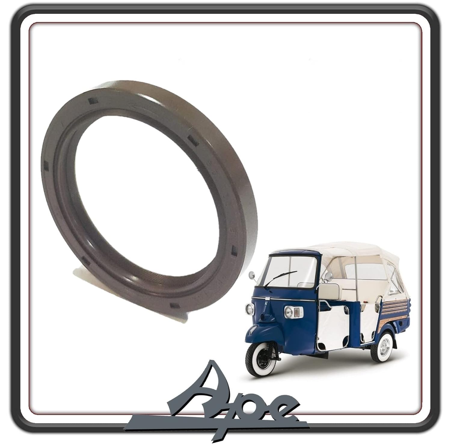 PARAOLIO ANELLO TENUTA ALBERO MOTORE LATO FRIZIONE PER PIAGGIO APE 703 DIESEL - APE CALESSINO DIESEL - APE POKER - APE CLASSIC 601 ORIGINALE PIAGGIO 431240