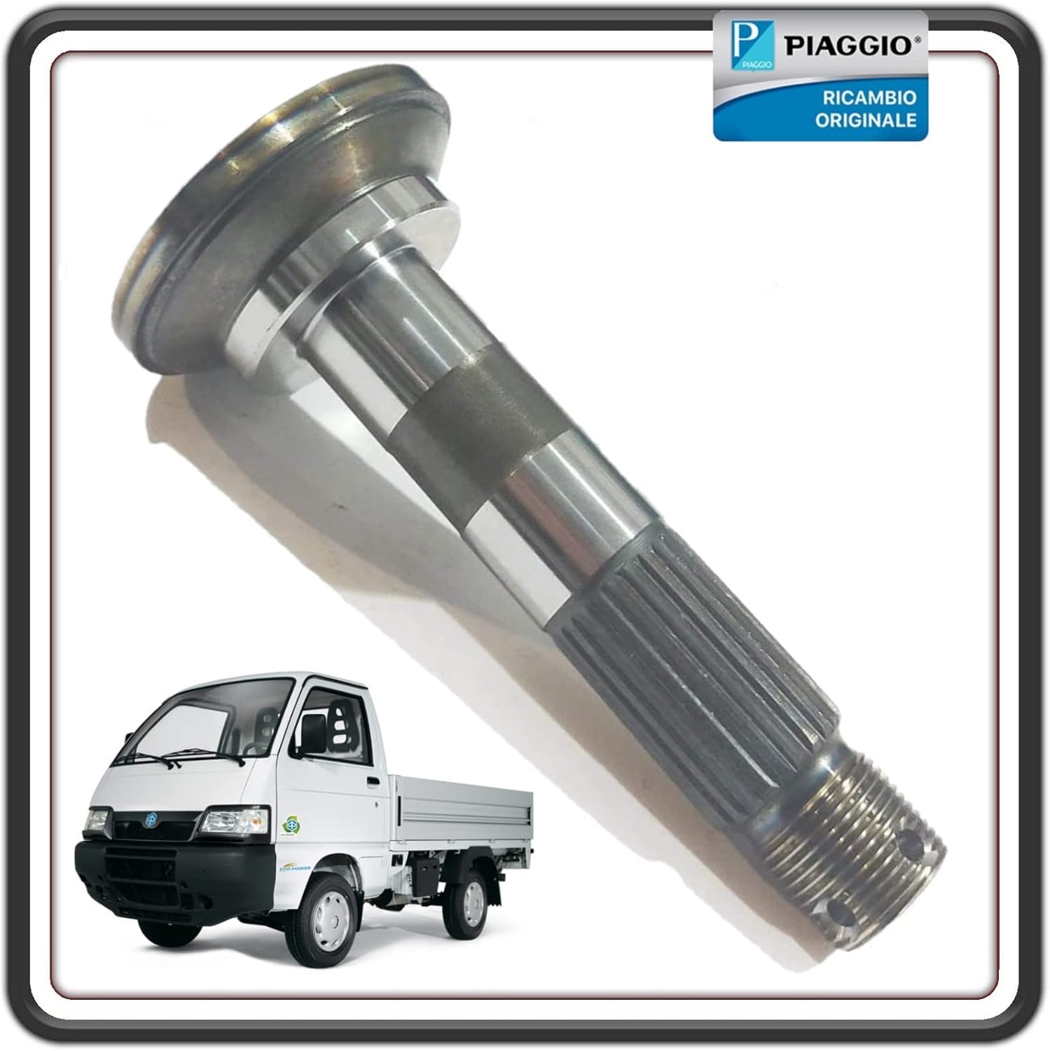 ASSE RUOTA FUSELLO MOZZO ANTERIORE PER PIAGGIO PORTER 1000 - PORTER 1200 1400 DIESEL - PIAGGIO PORTER 1300 16V FINO AL 2009 MOTORE DAIHATSU - PORTER MAXXI - PIAGGIO QUARGO DIESEL ORIGINALE PIAGGIO B0008245