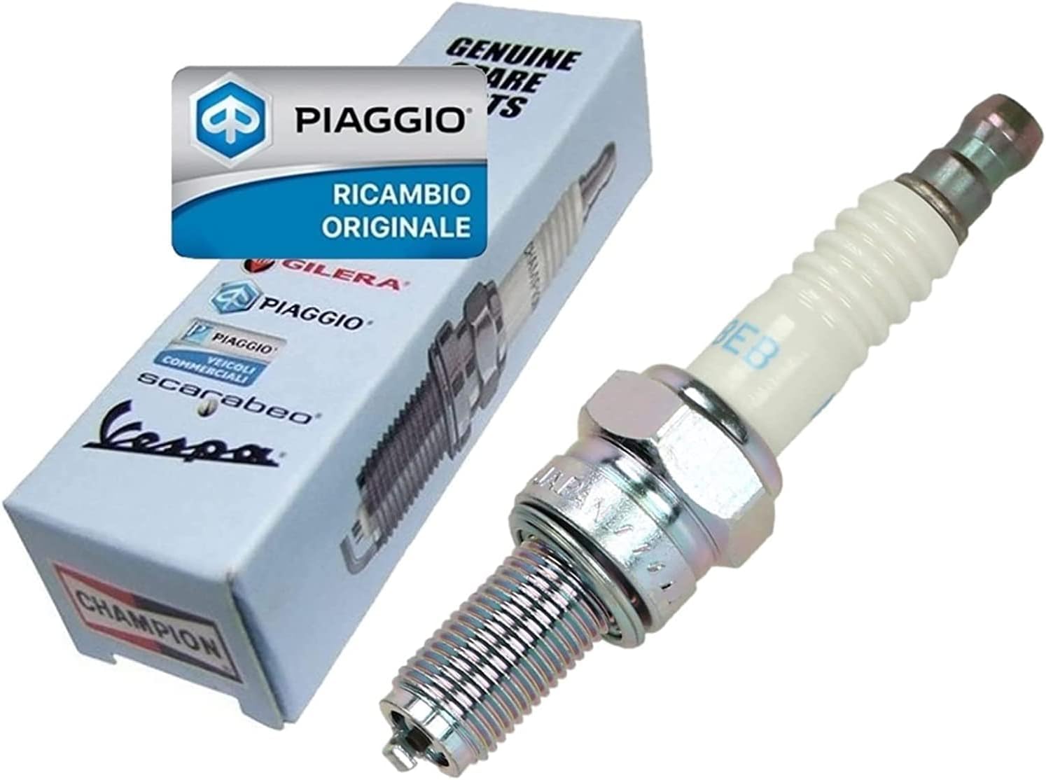 CANDELA ACCENSIONE CR8EB PER PIAGGIO VESPA LX 50 4T 2006-2009 - LIBERTY 125/150 DAL 2013 - LIBERTY 50 4T 2005-2013 ORIGINALE PIAGGIO CR8EB