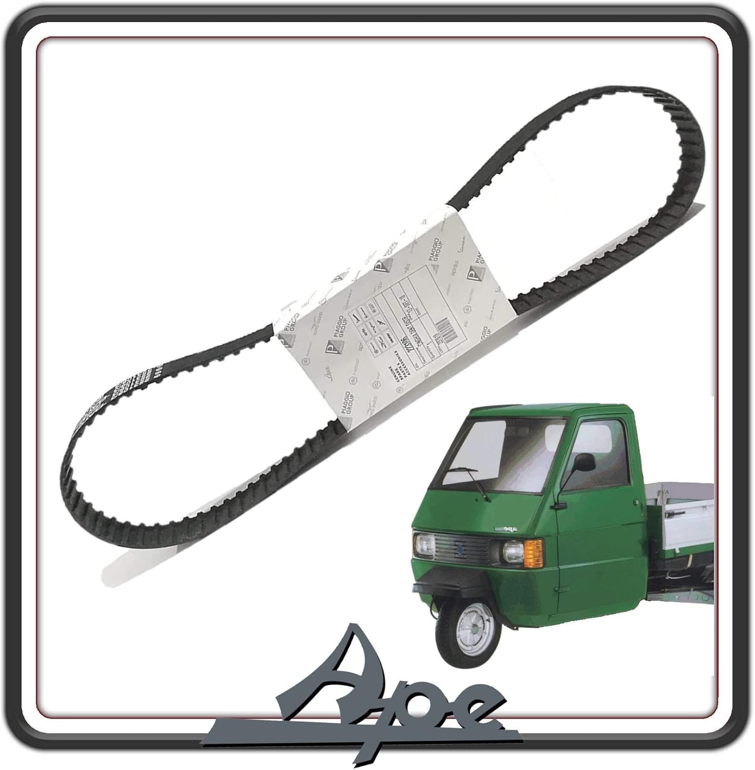 CINGHIA DISTRIBUZIONE PER PIAGGIO APE TM 703 DIESEL - PIAGGIO APE POKER BENZINA E DIESEL - APE CAR ORIGINALE PIAGGIO 223106
