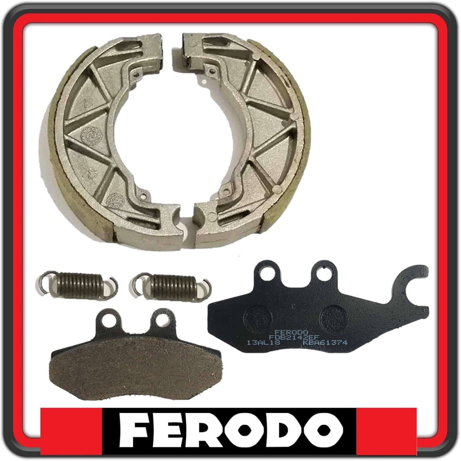 KIT PASTIGLIE PASTICCHE FRENO FERODO COMPATIBILI PER PIAGGIO LIBERTY 50 DAL 2009 AL 2013 (2 TEMPI- 4 TEMPI) FDB2142 - FSB954