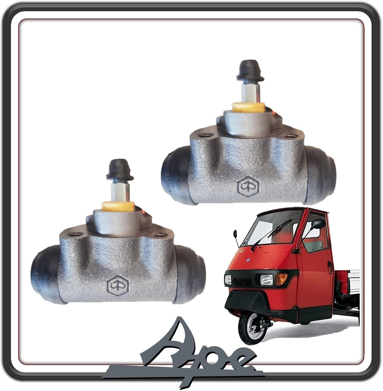 KIT 2 CILINDRETTO CILINDRETTI FRENO FRENI POSTERIORE POSTERIORI PER PIAGGIO APE 50 TUTTE LE VERSIONI ORIGINALI PIAGGIO 2457652