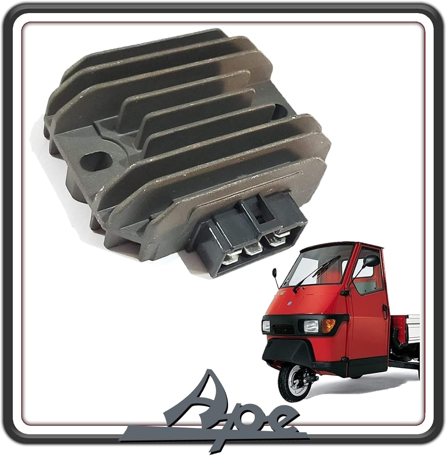 REGOLATORE DI TENSIONE PER PIAGGIO APE 50 DAL 2009 AL 2017 - PIAGGIO X7-X8-X9-XEVO - PIAGGIO LIBERTY - PIAGGIO ZIP - PIAGGIO TYPHOON - PIAGGIO NRG - PIAGGIO MP3 - PIAGGIO BEVERLY - PIAGGIO VESPA ORIGINALE PIAGGIO 58090R