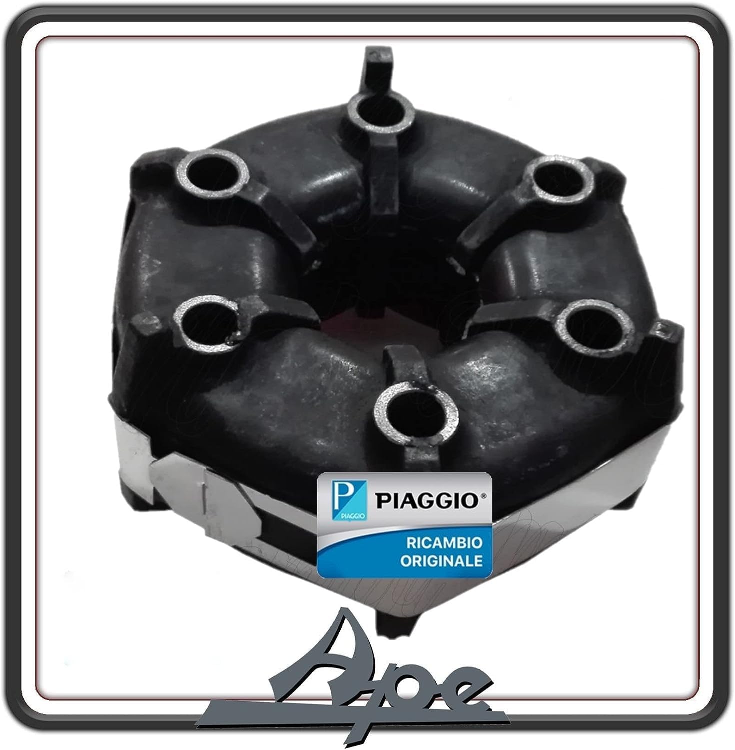 GIUNTO ELASTICO SEMIASSE PER PIAGGIO APE POKER - APE CAR - APE MAX CON FORO DA 10 mm ORIGINALE PIAGGIO 226345