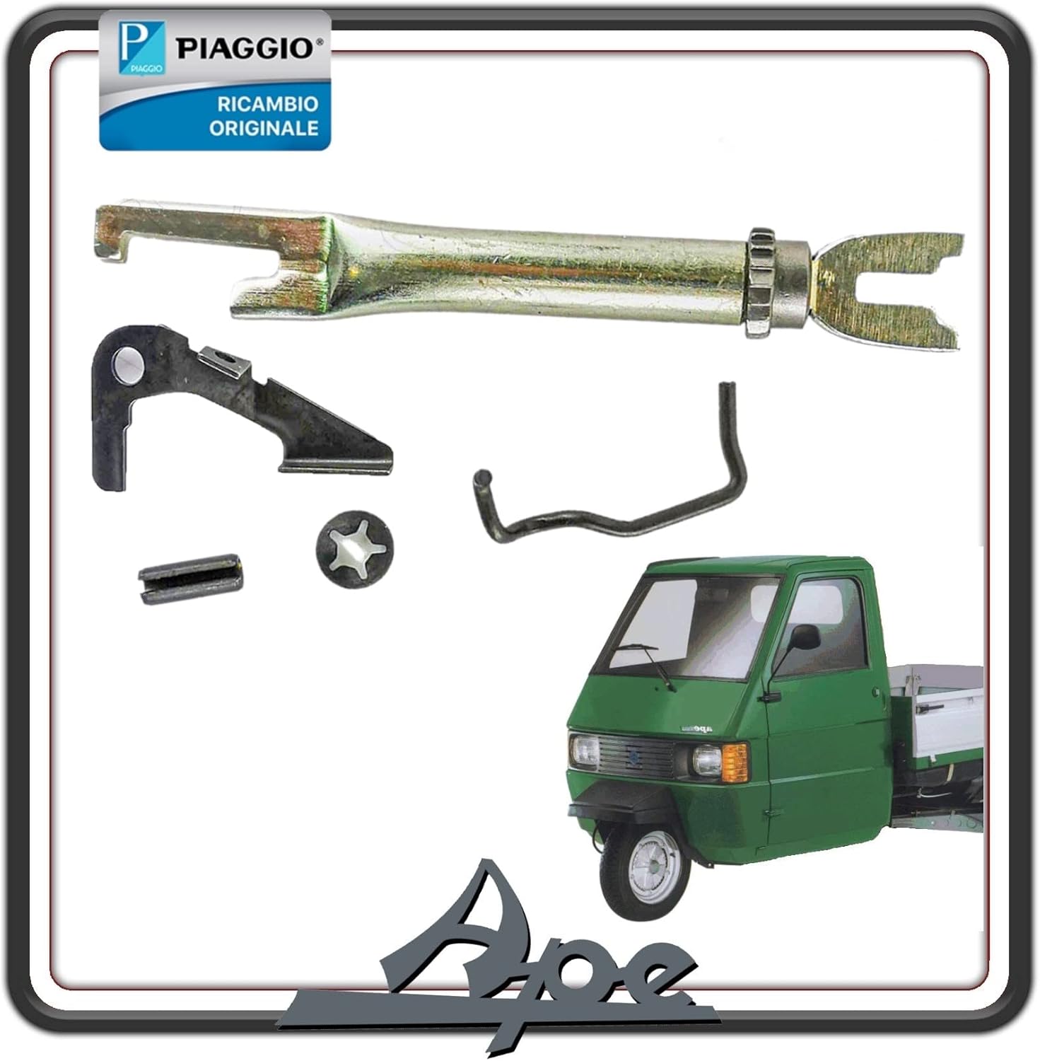 KIT REGISTRO RECUPERO GANASCE LATO DESTRO PER PIAGGIO QUARGO TUTTI I MODELLI - PIAGGIO APE 703-602 - APE CAR - APE POKER ORIGINALE PIAGGIO 644327