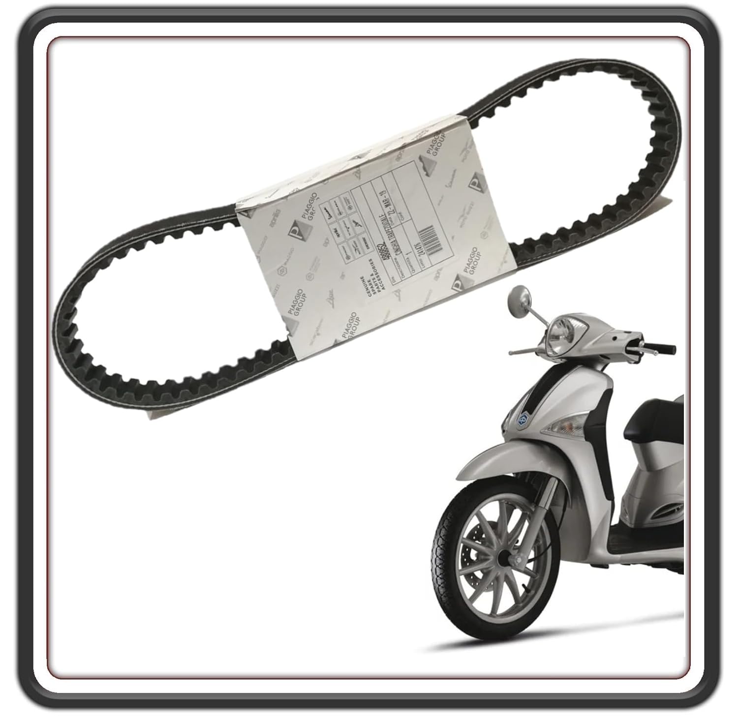 CINGHIA TRASMISSIONE PER LIBERTY 2T 50 - PIAGGIO FLY - APRILIA SCARABEO. (TUTTI I MODELLI COMPATIBILI SONO ELENCATI IN DESCRIZIONE) ORIGINALE PIAGGIO 480852