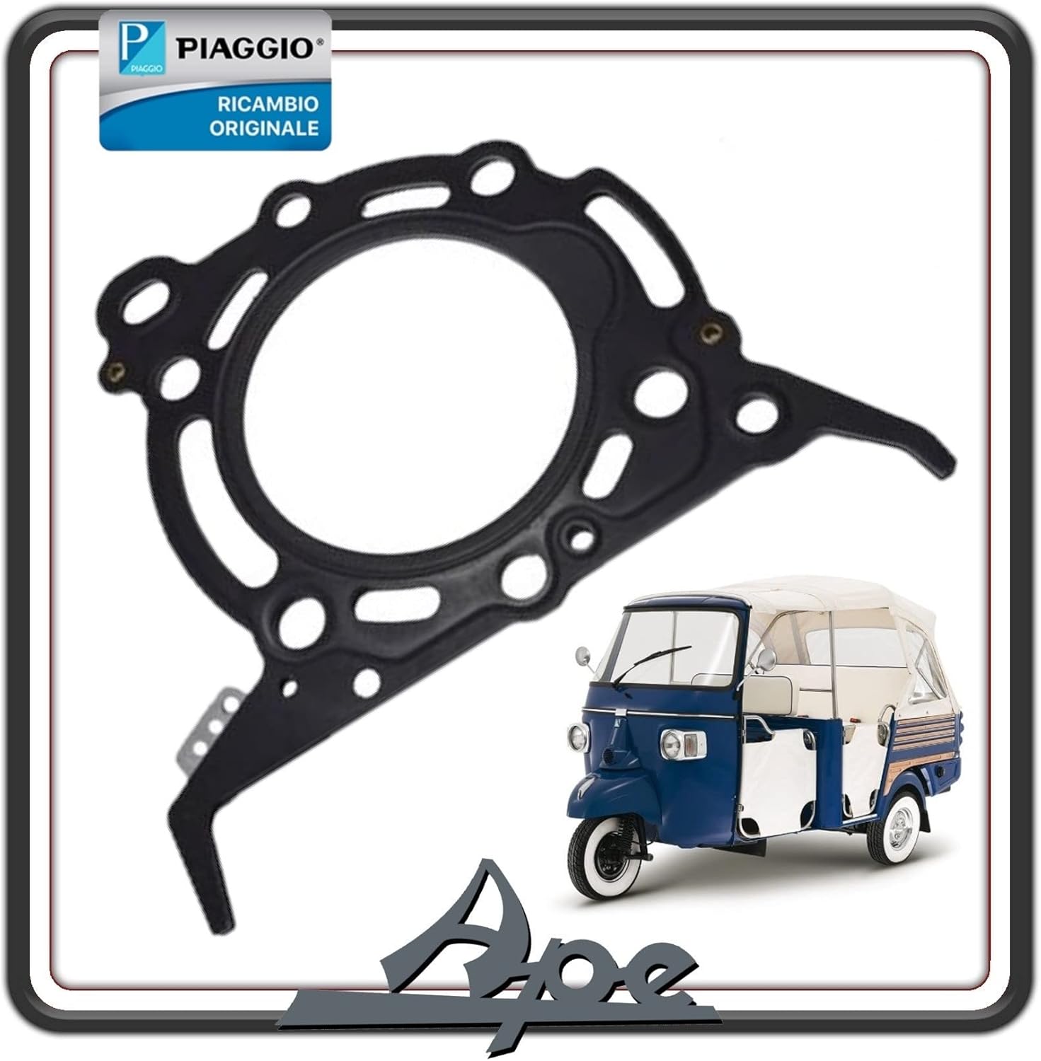 GUARNIZIONE TESTA TESTATA 1.80 (3 FORI) PER PIAGGIO APE CALESSINO - APE 703 DIESEL RAFFREDDAMENTO A LIQUIDO ORIGINALE PIAGGIO L47756300